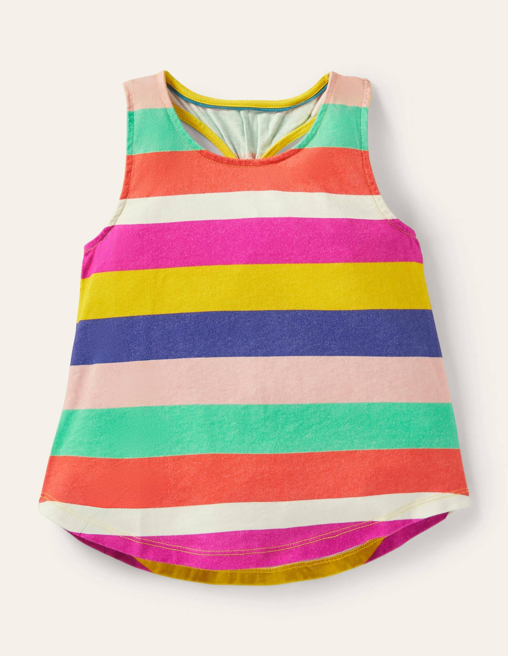 Knot Back Racer Vest-Pop Pansy / Daffodil Rainbow-1