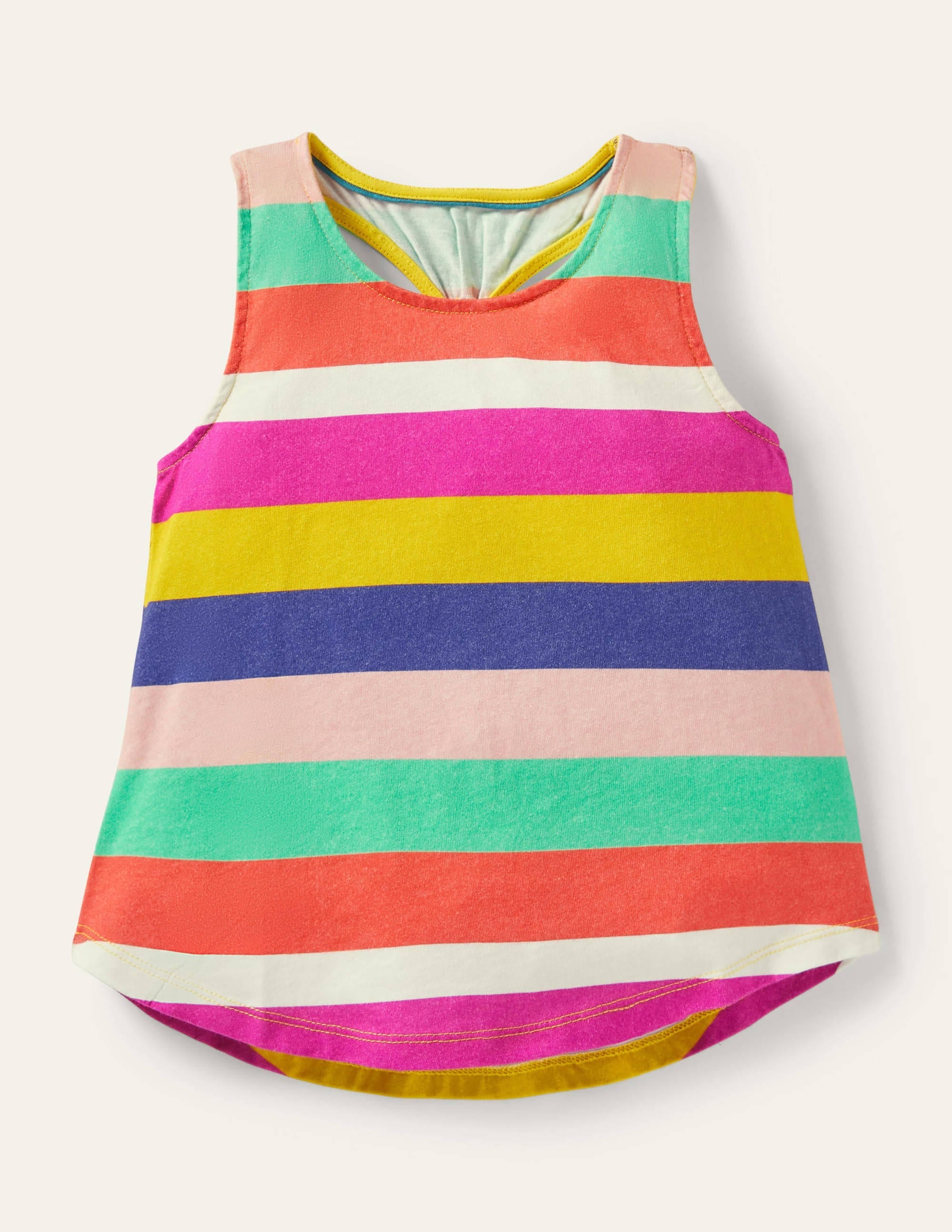 Knot Back Racer Vest-Pop Pansy / Daffodil Rainbow - Image 1