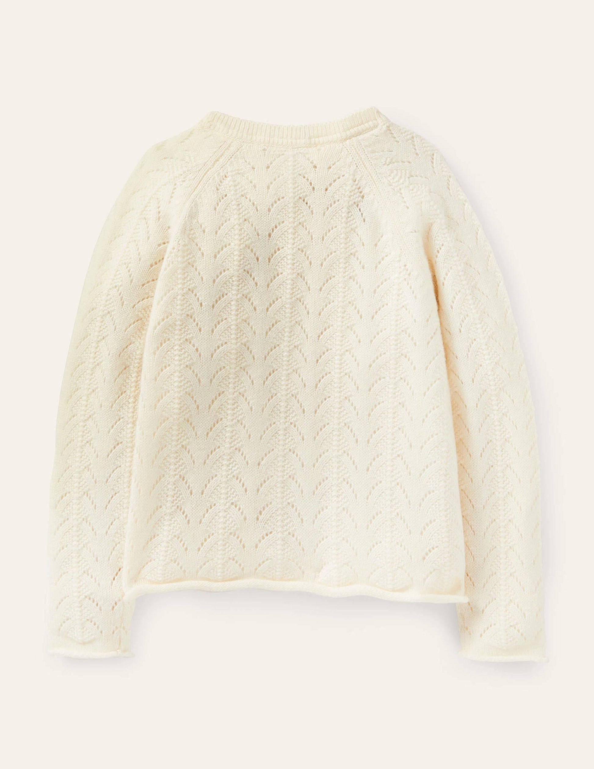 Cashmere Cardigan-Ecru Mélange-2