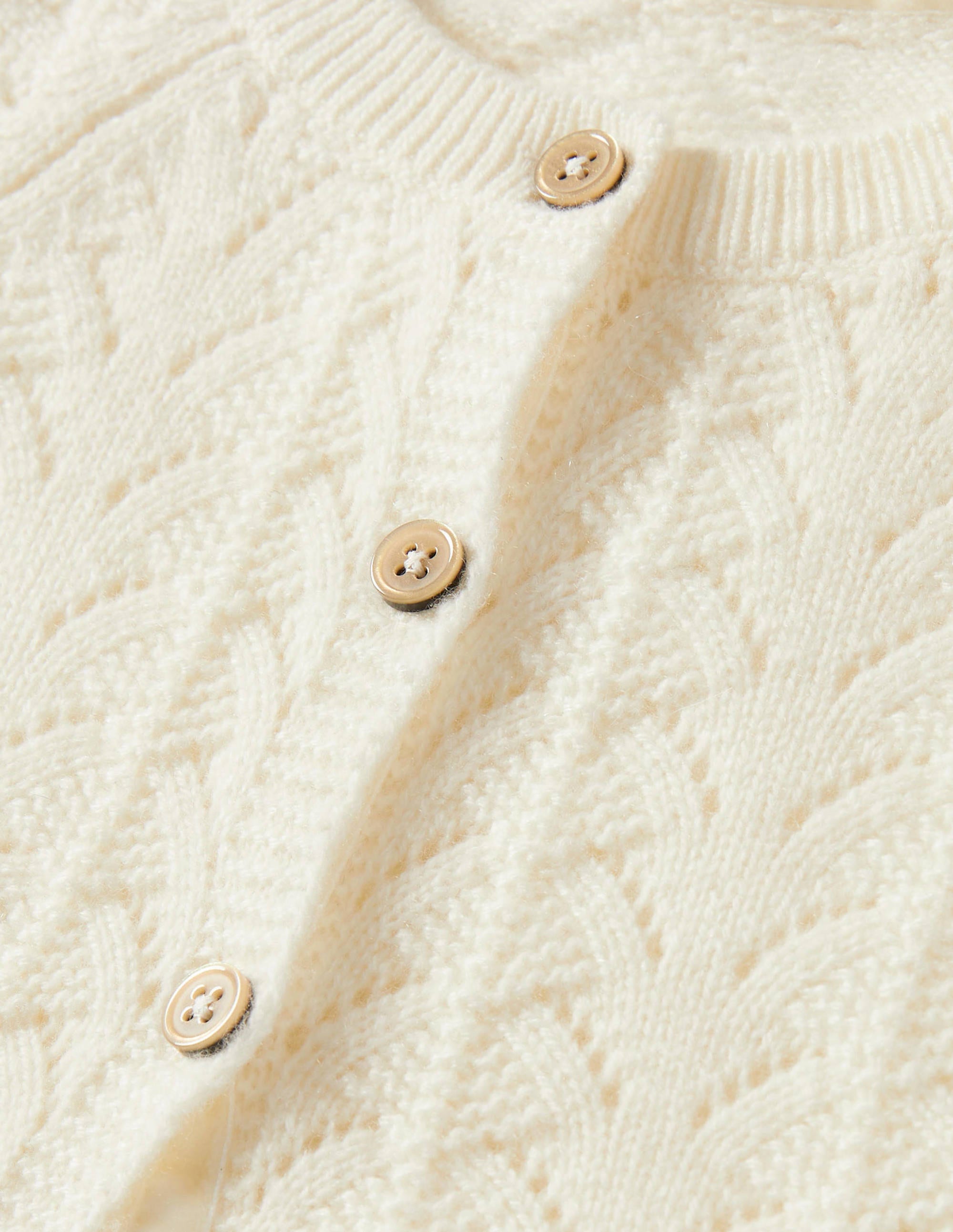Cashmere Cardigan-Ecru Mélange - Image 3