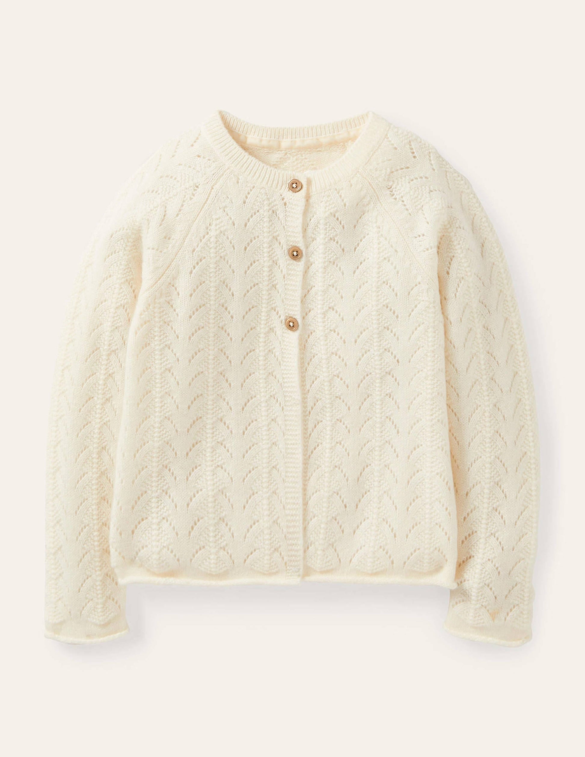Cashmere Cardigan-Ecru Mélange-1