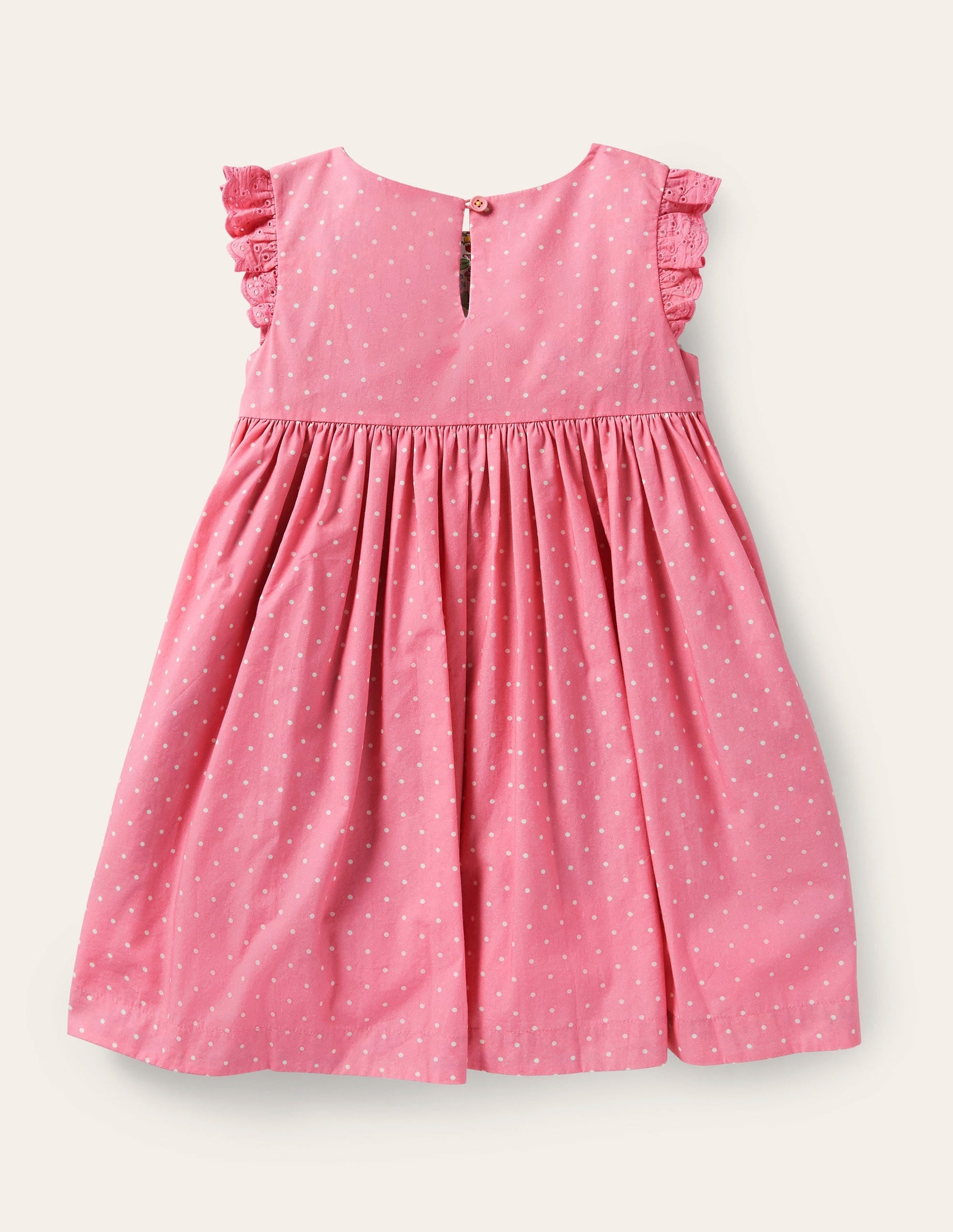 Smocked Appliqué Dress-Formica Pink Spot Animals-2