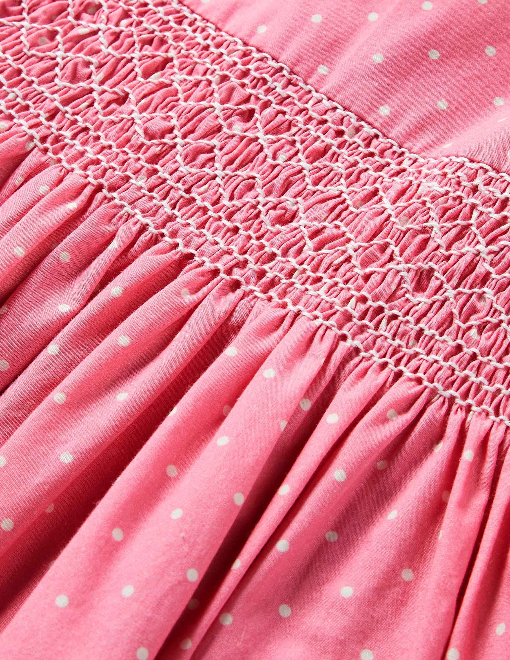 Smocked Appliqué Dress-Formica Pink Spot Animals - Image 3