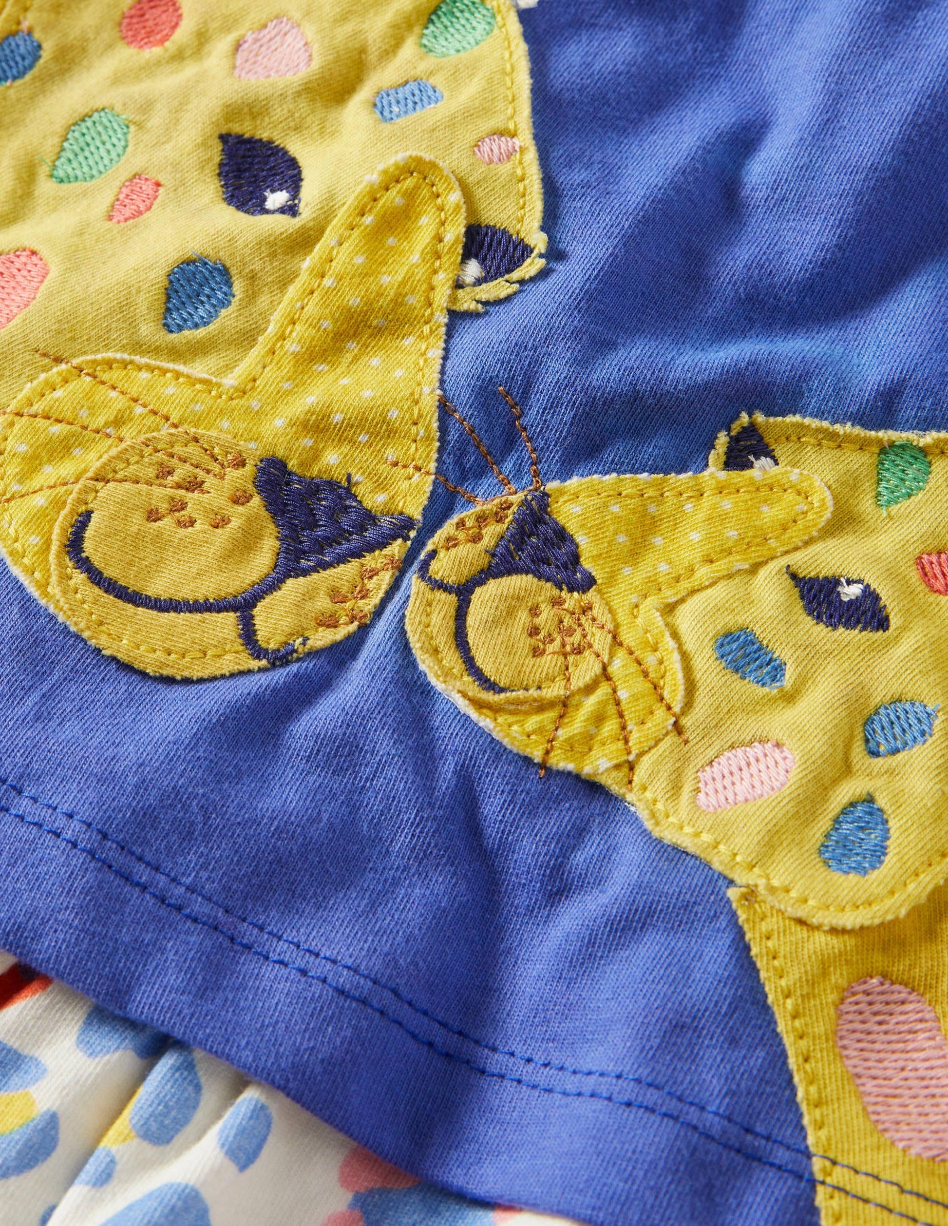 Big Appliqué Playsuit-Bluebell / Multi Leopard-3