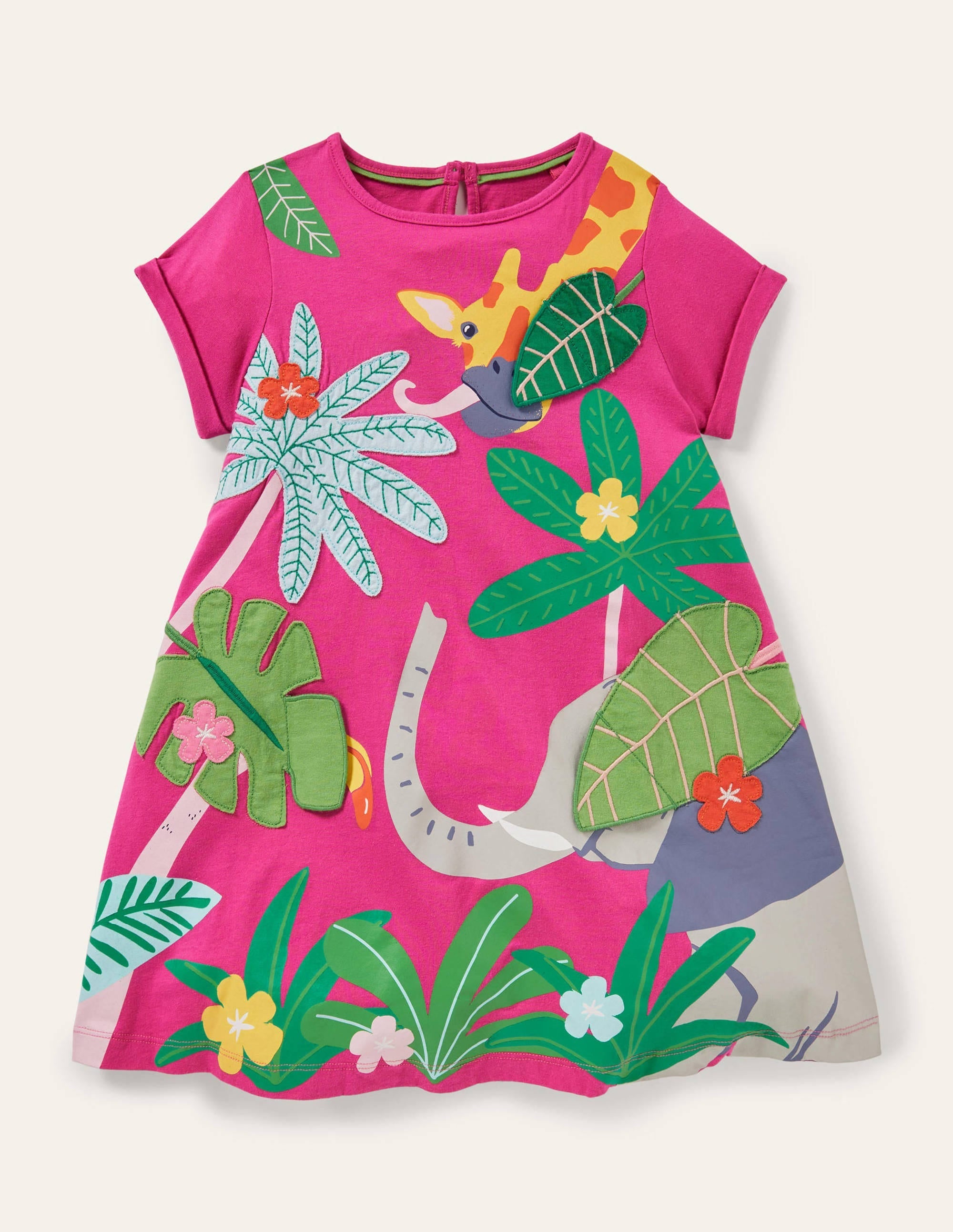 Lift-the-Flap Dress-Tickled Pink Jungle Animals - Image 1