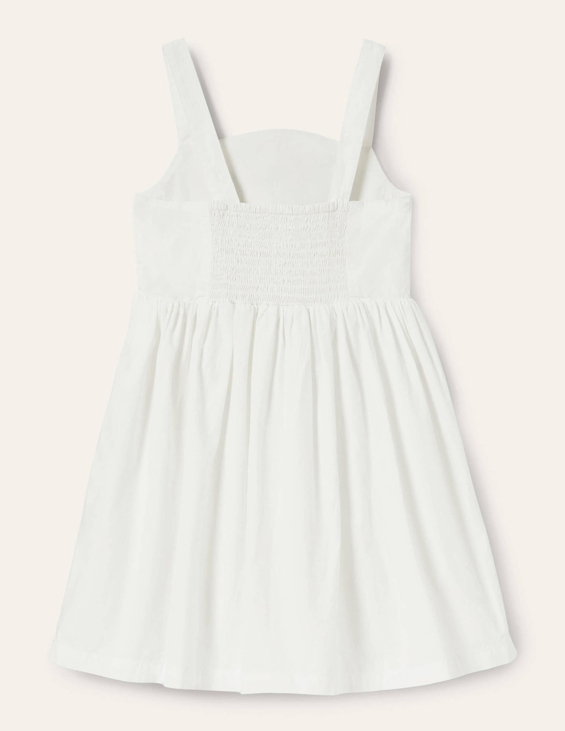 Peacock Appliqué Dress-Ivory-2