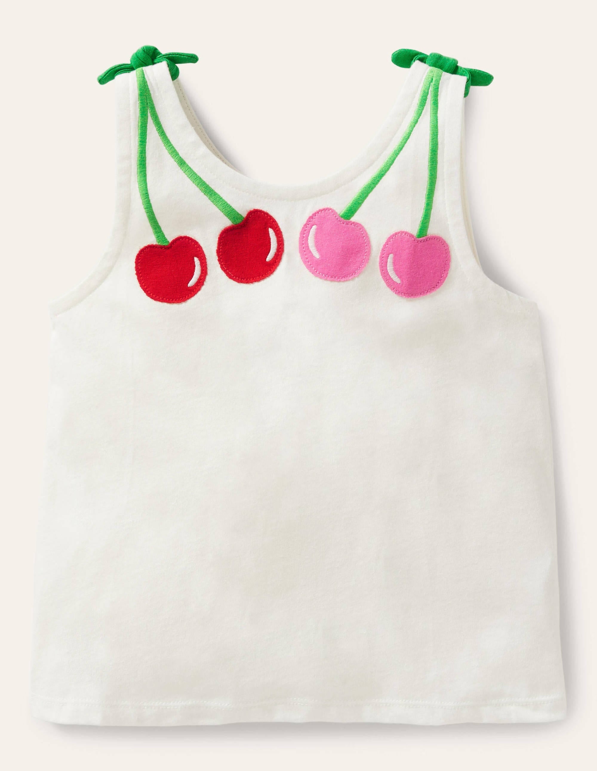 Cherry Vest Top-Ivory Cherry - Image 1