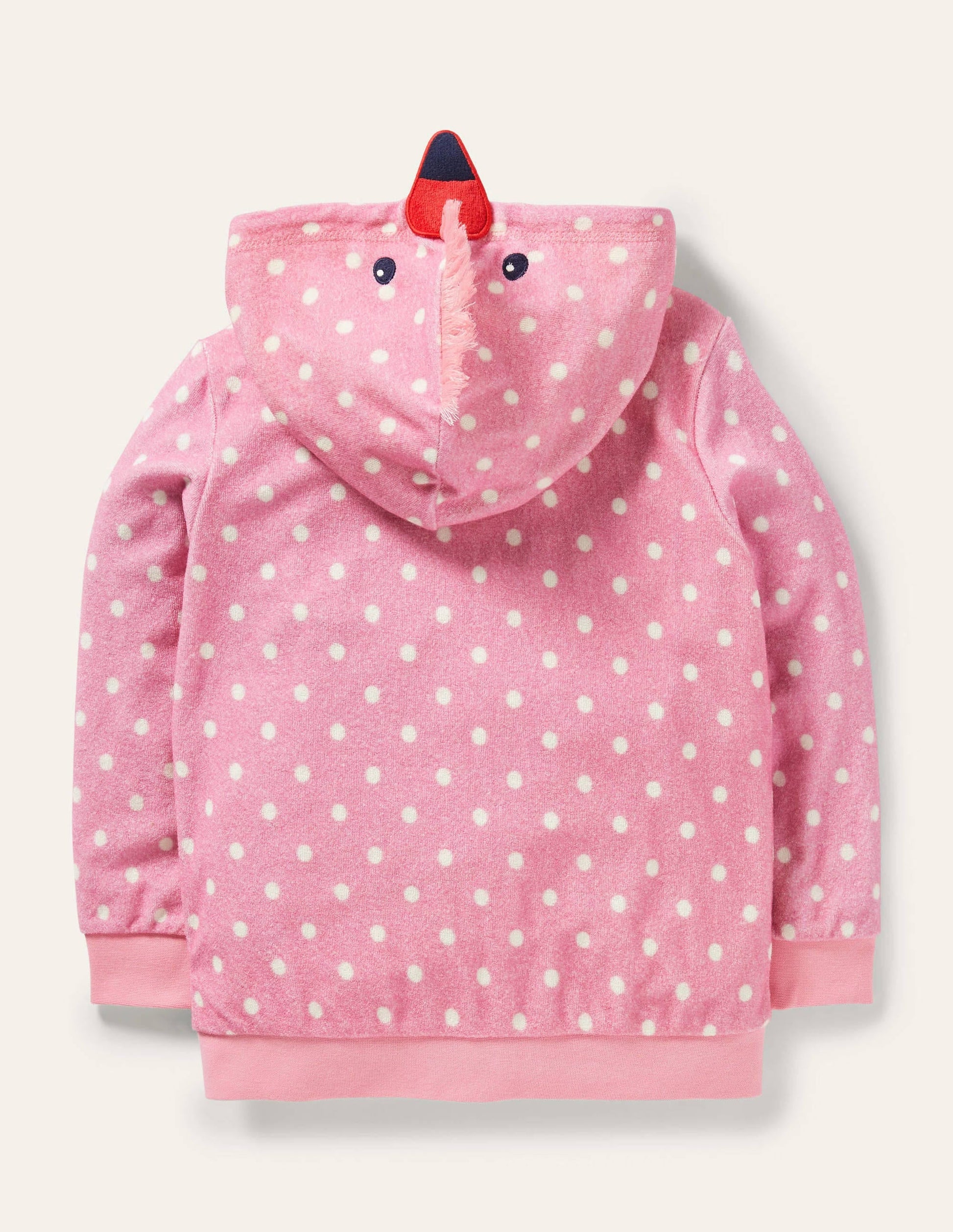 Novelty Towelling Hoodie-Pink Lemonade Flamingo-2