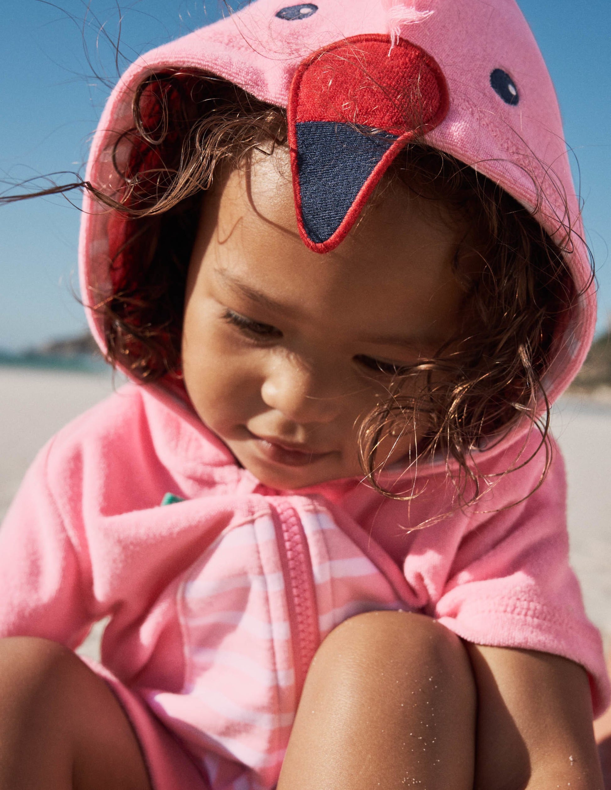 Novelty Towelling Hoodie-Pink Lemonade Flamingo-5