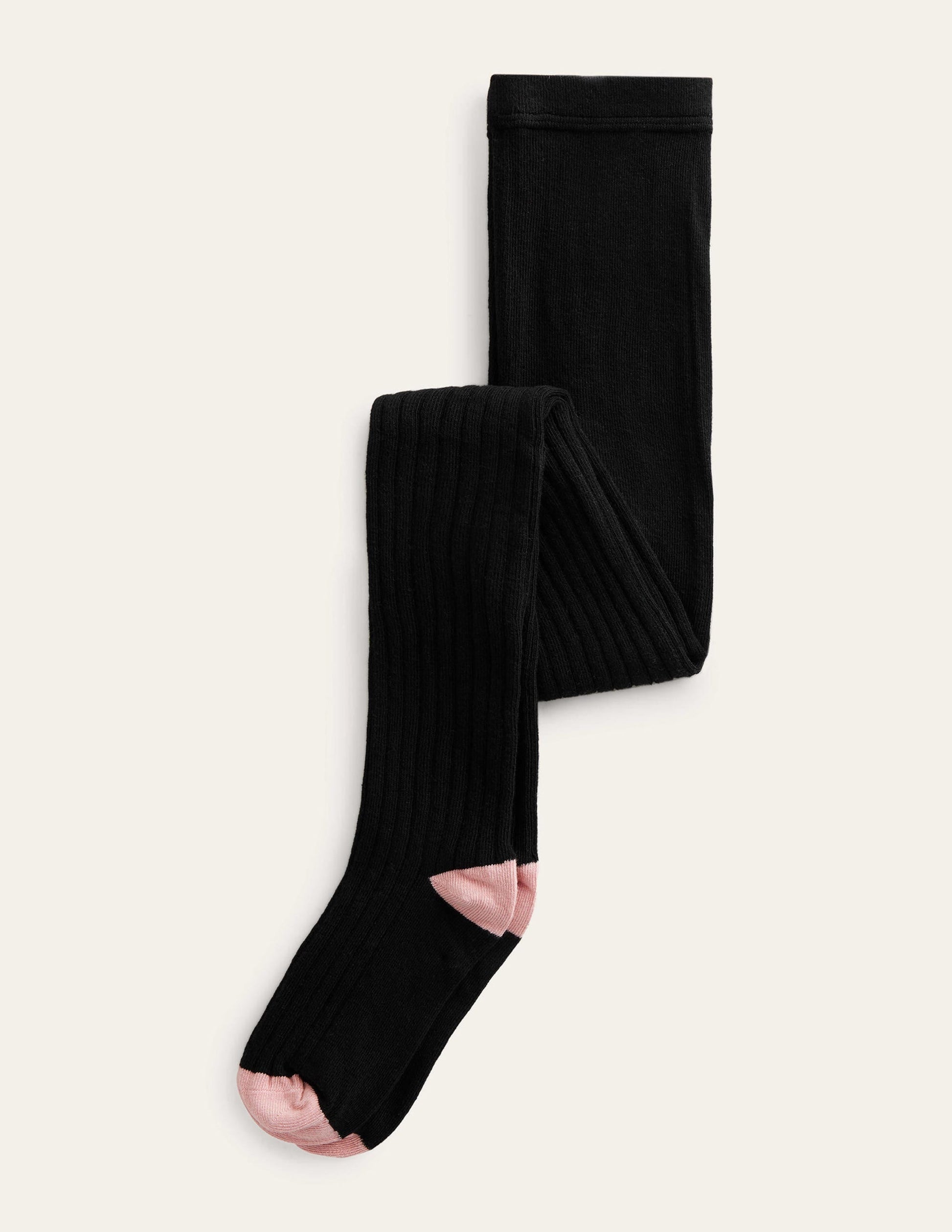 Ribbed Tights-Black-1