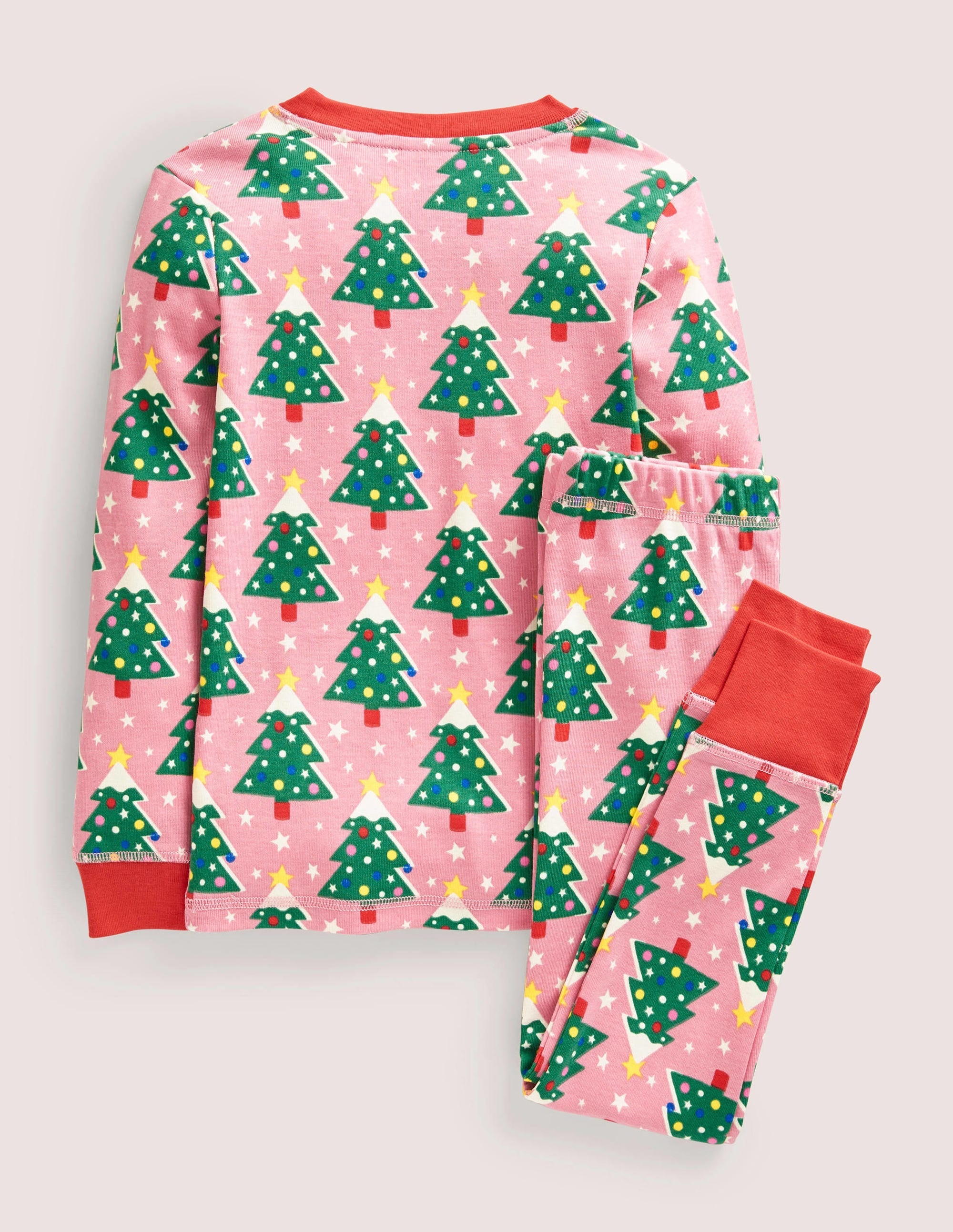 Snug Glow-In-The-Dark Pyjamas-Formica Pink Christmas Trees - Image 2