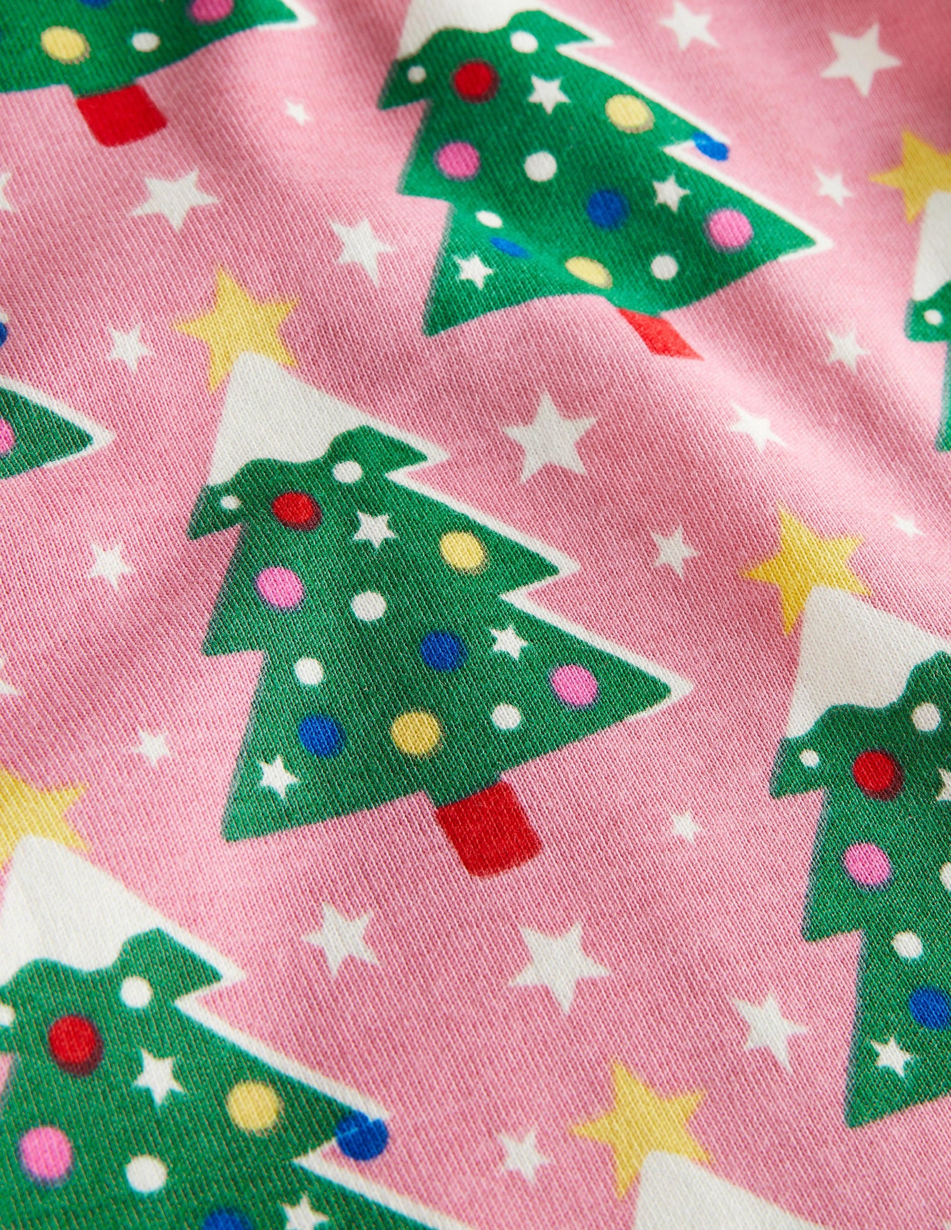 Snug Glow-In-The-Dark Pyjamas-Formica Pink Christmas Trees-3