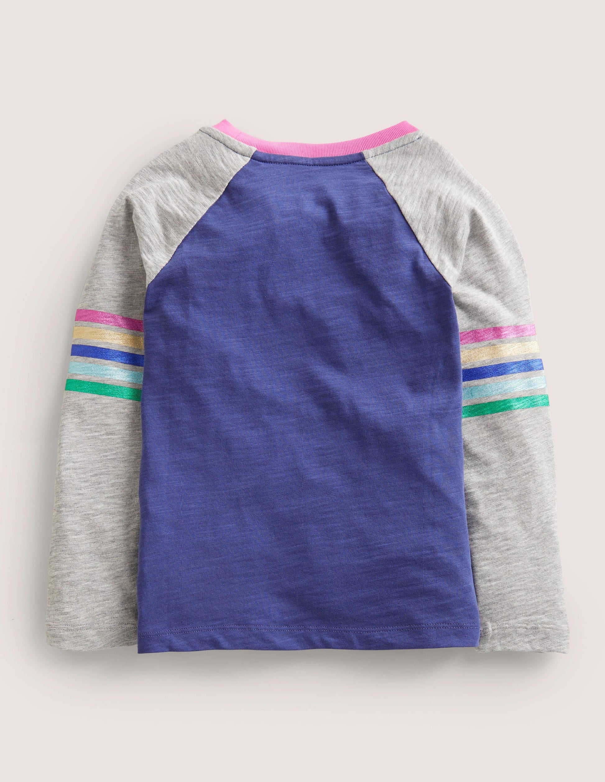 Slub Raglan T-shirt-Starboard Blue Metallic-2