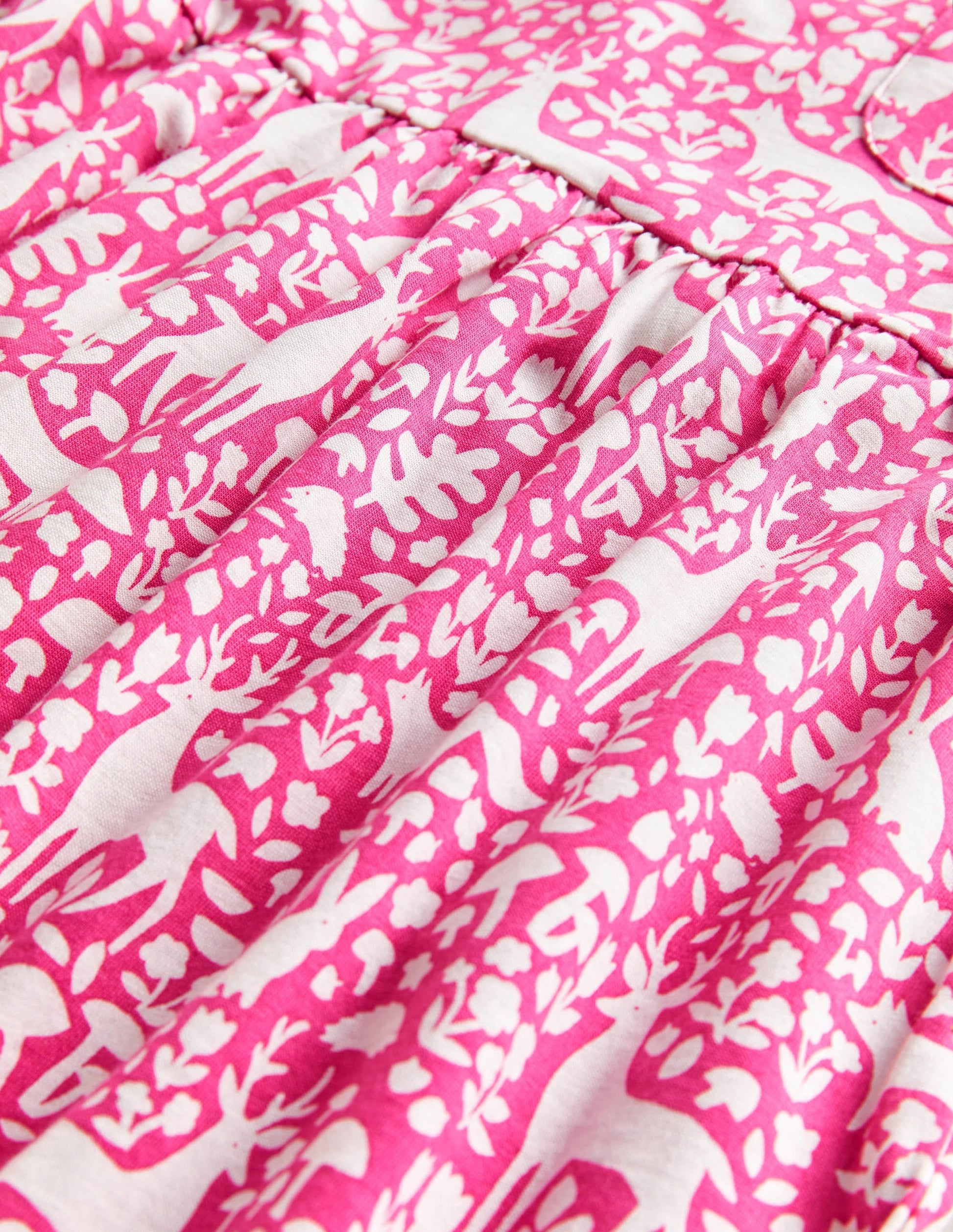 Long Sleeve Fun Jersey Dress-Pink Woodland Toile-3