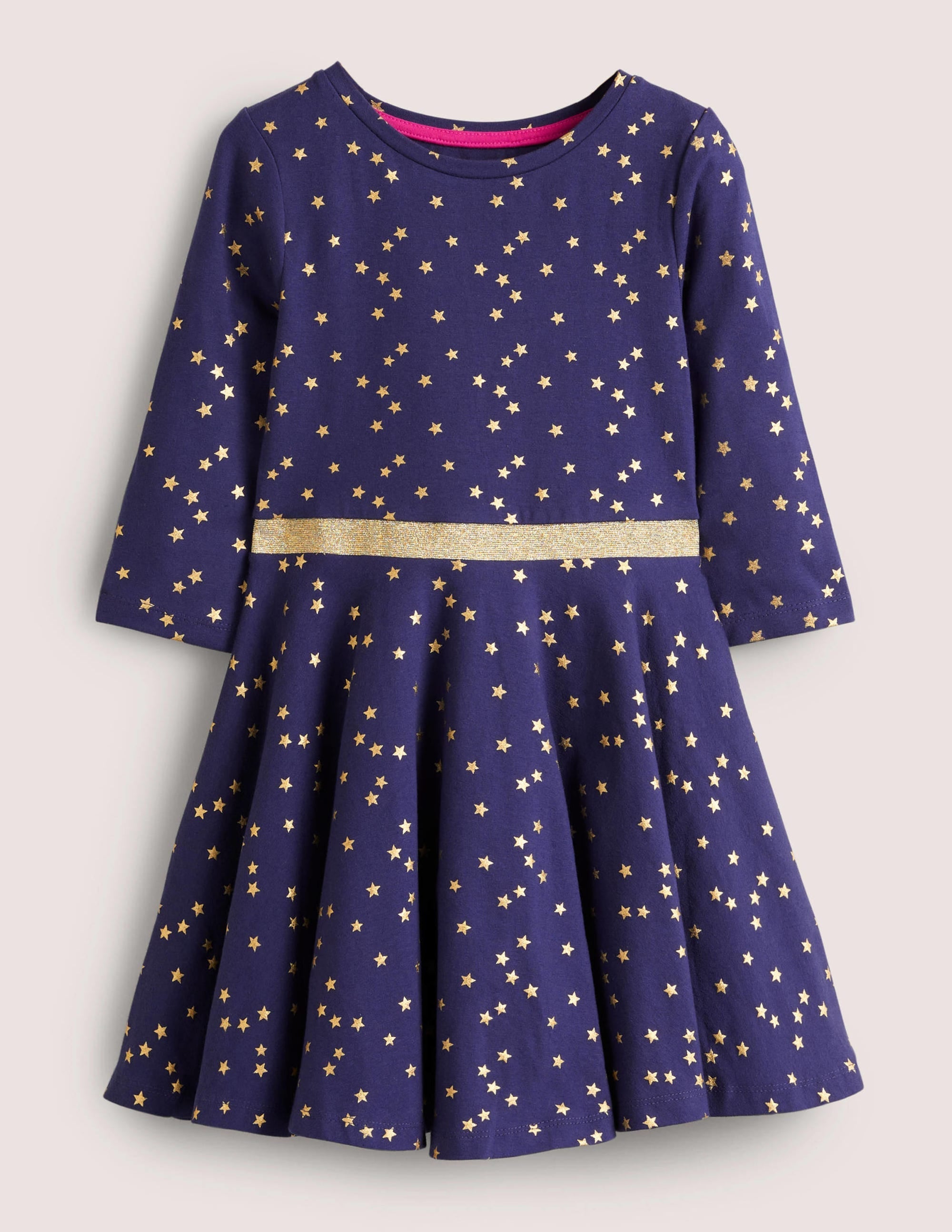 Twirly Skater Dress-Starboard Navy Gold Star - Image 1