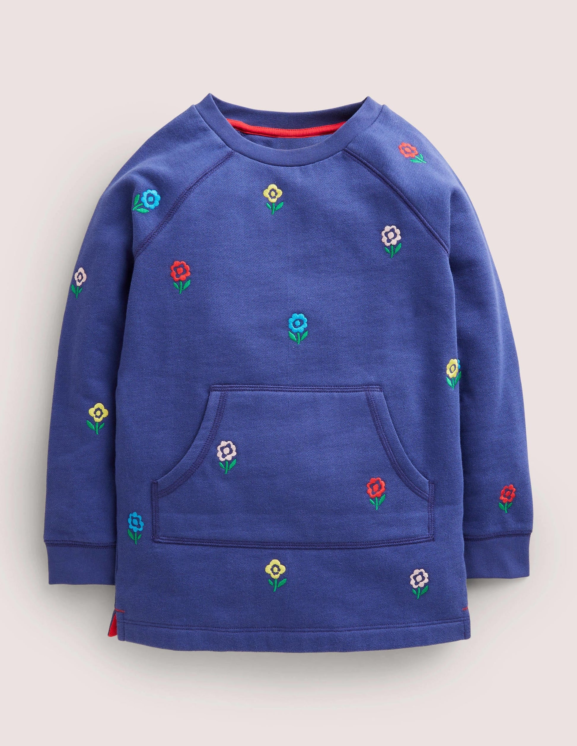 Sweatshirt Tunic-Starboard Blue Flowers-1
