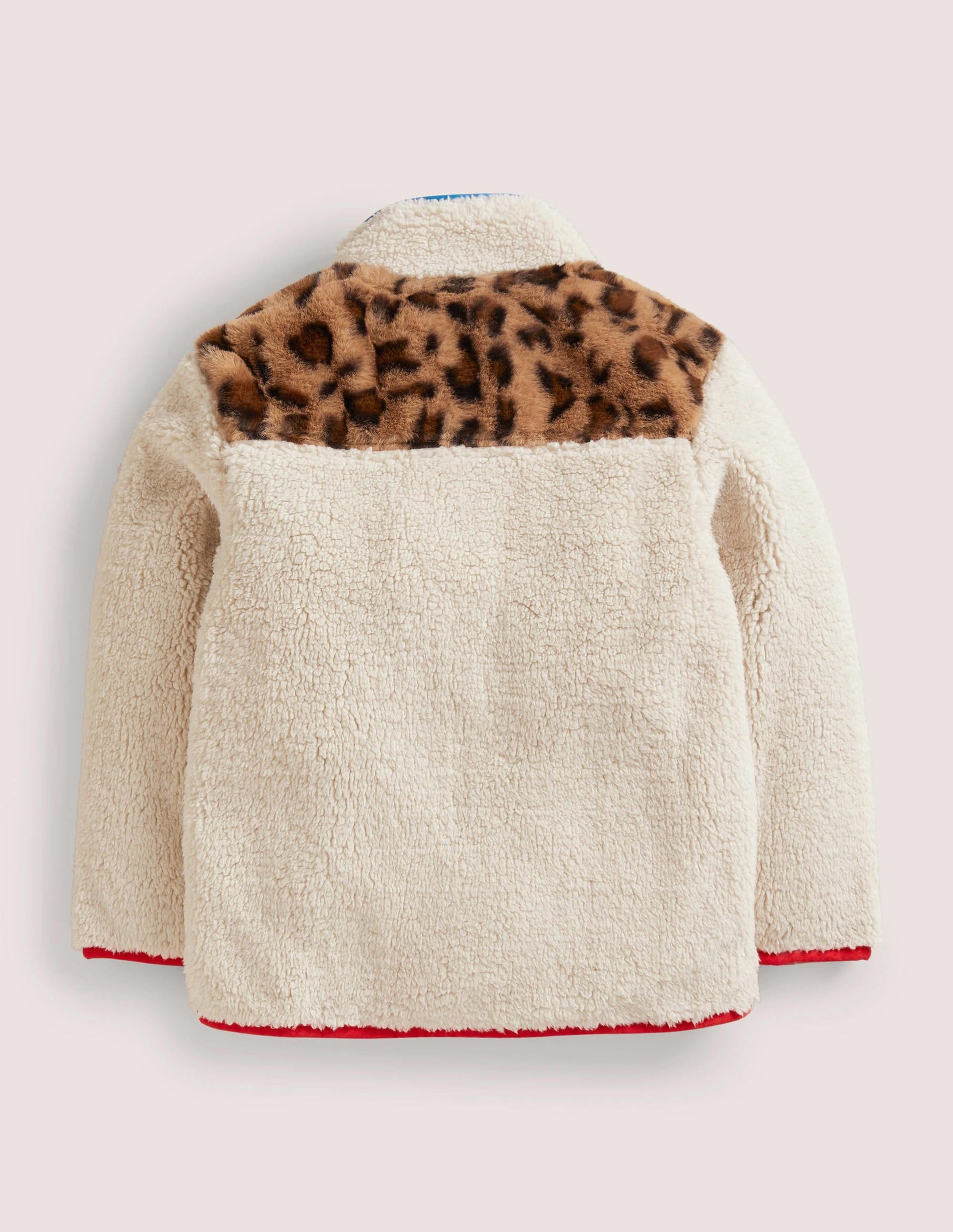 Borg Jacket-Ivory/Leopard Colourblock-2