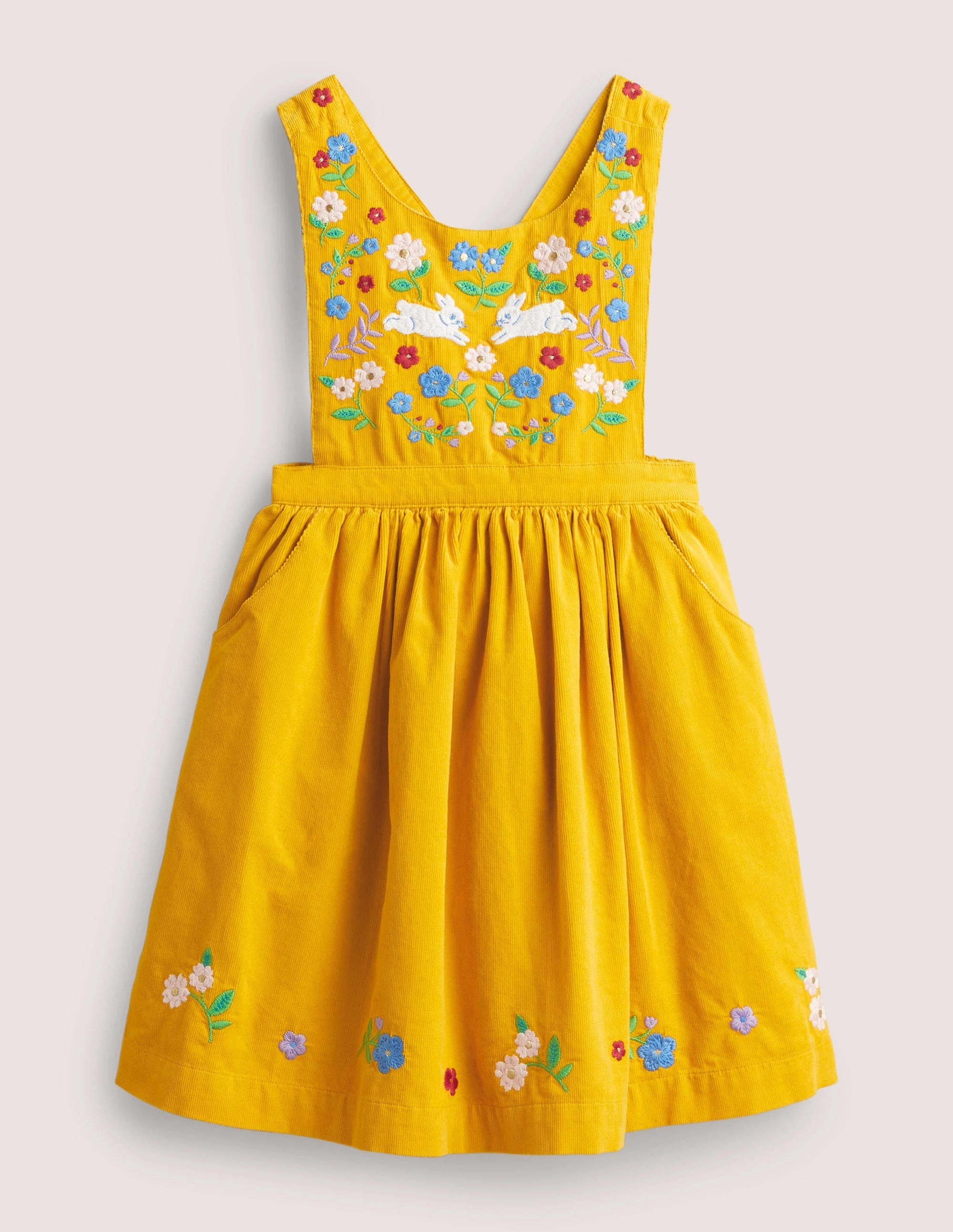 Wildcard Pinafore Dress-Honeycomb Yellow - Image 1