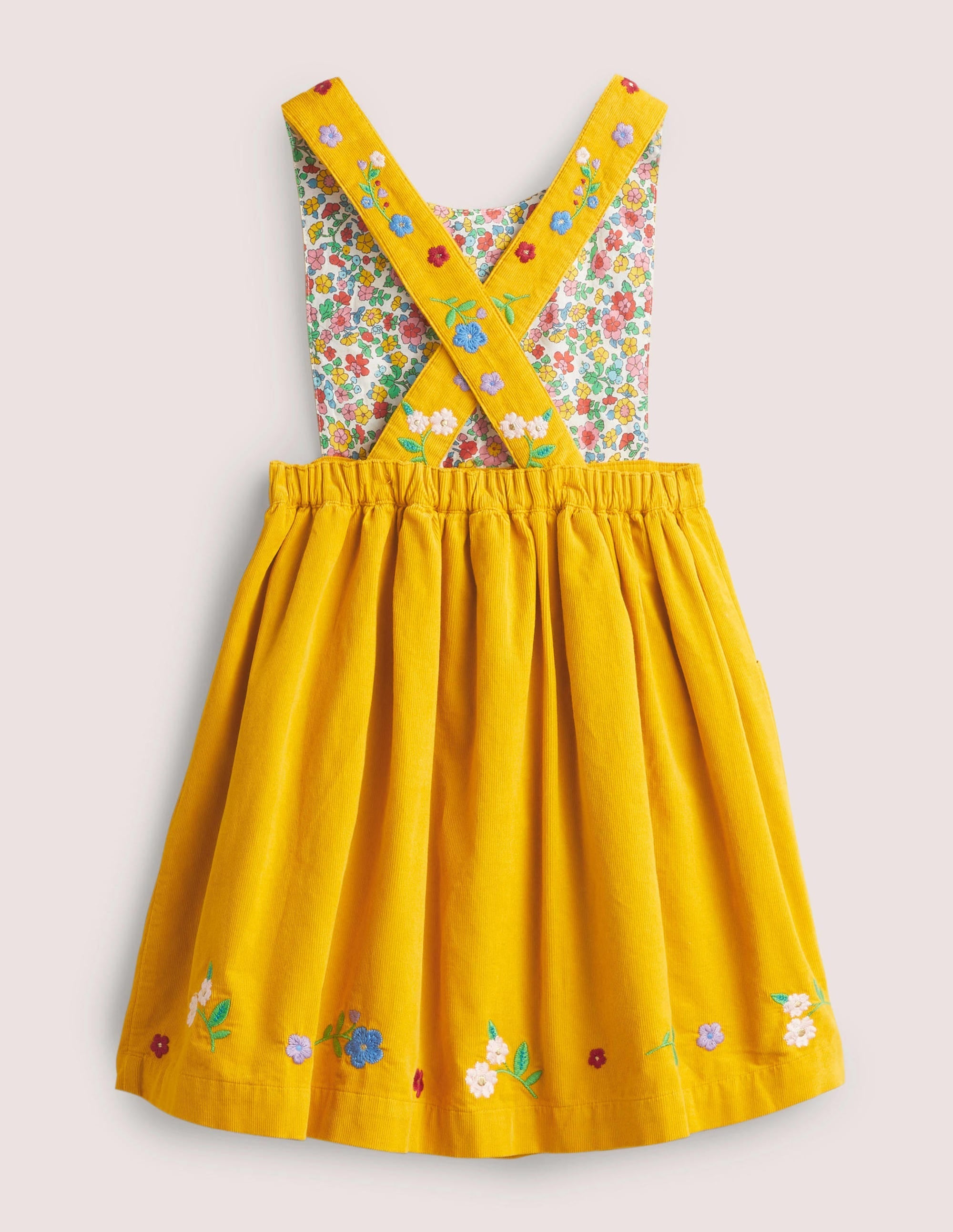 Wildcard Pinafore Dress-Honeycomb Yellow - Image 2