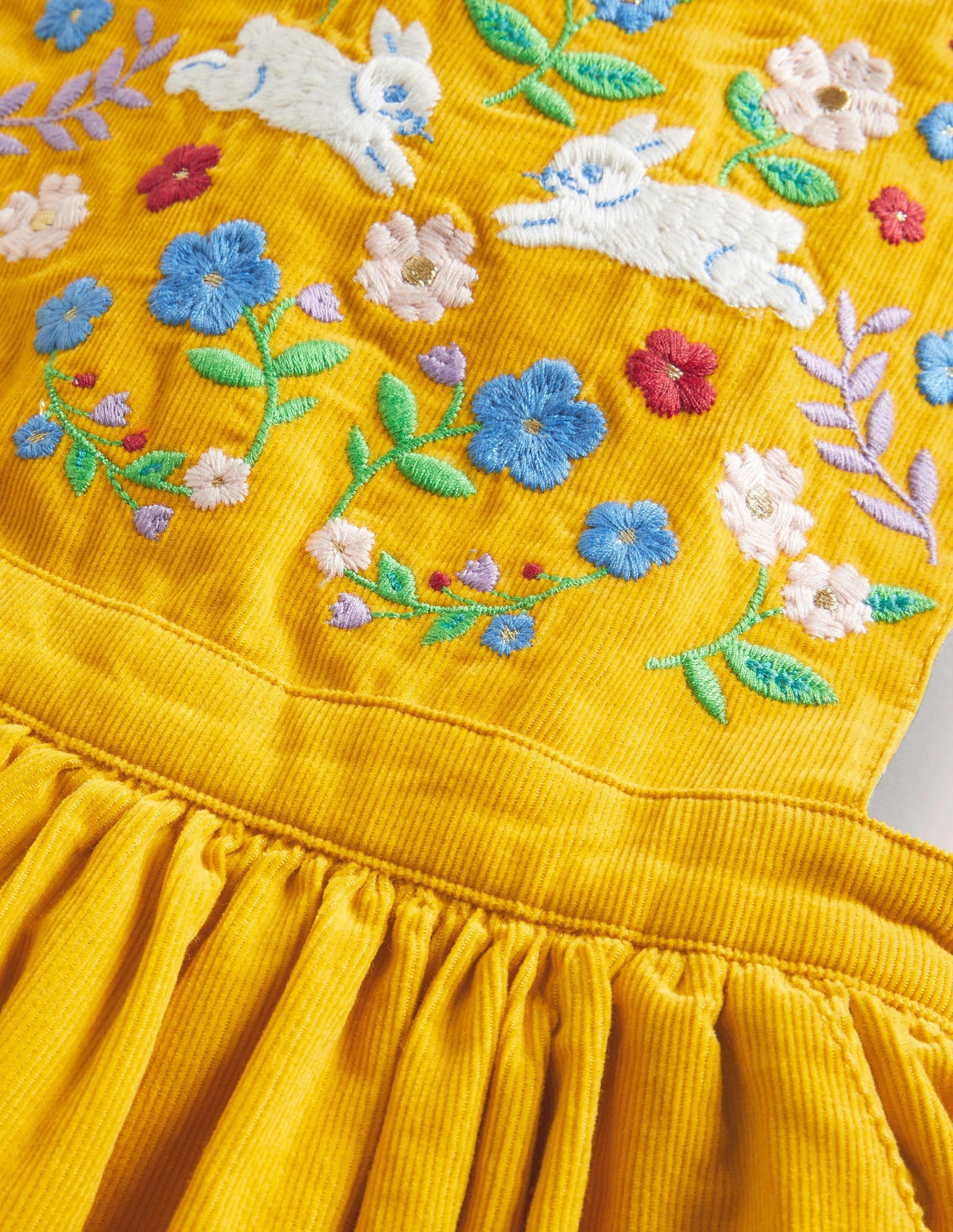 Wildcard Pinafore Dress-Honeycomb Yellow-3