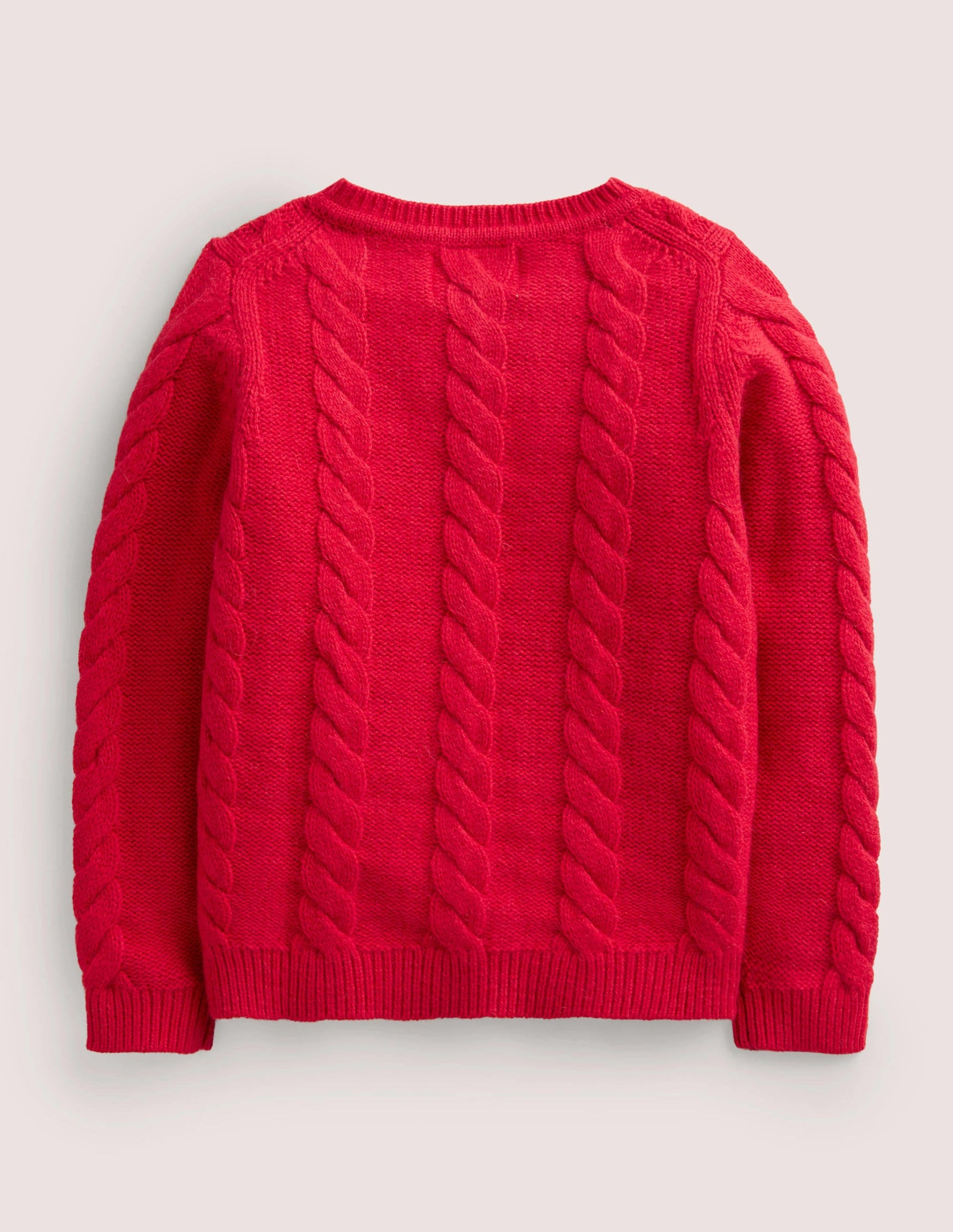 Cable Cardigan-Rockabilly Red Embroidery-2