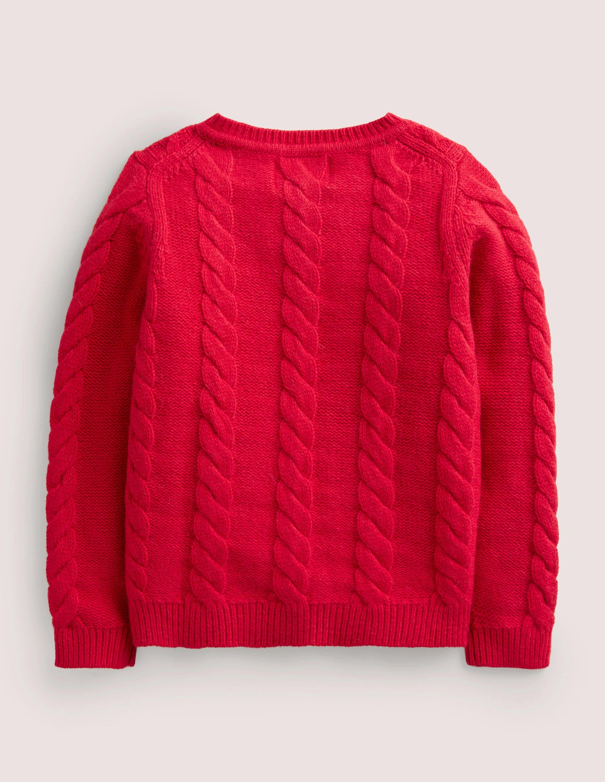 Cable Cardigan-Rockabilly Red Embroidery - Image 2