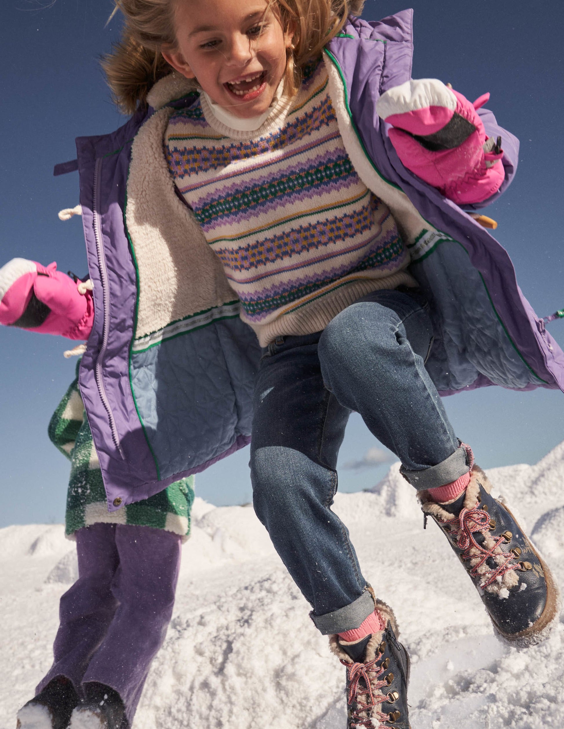 Purple Star Fleece-Lined Hooded Puffer Jacket-Aster Purple Star-6