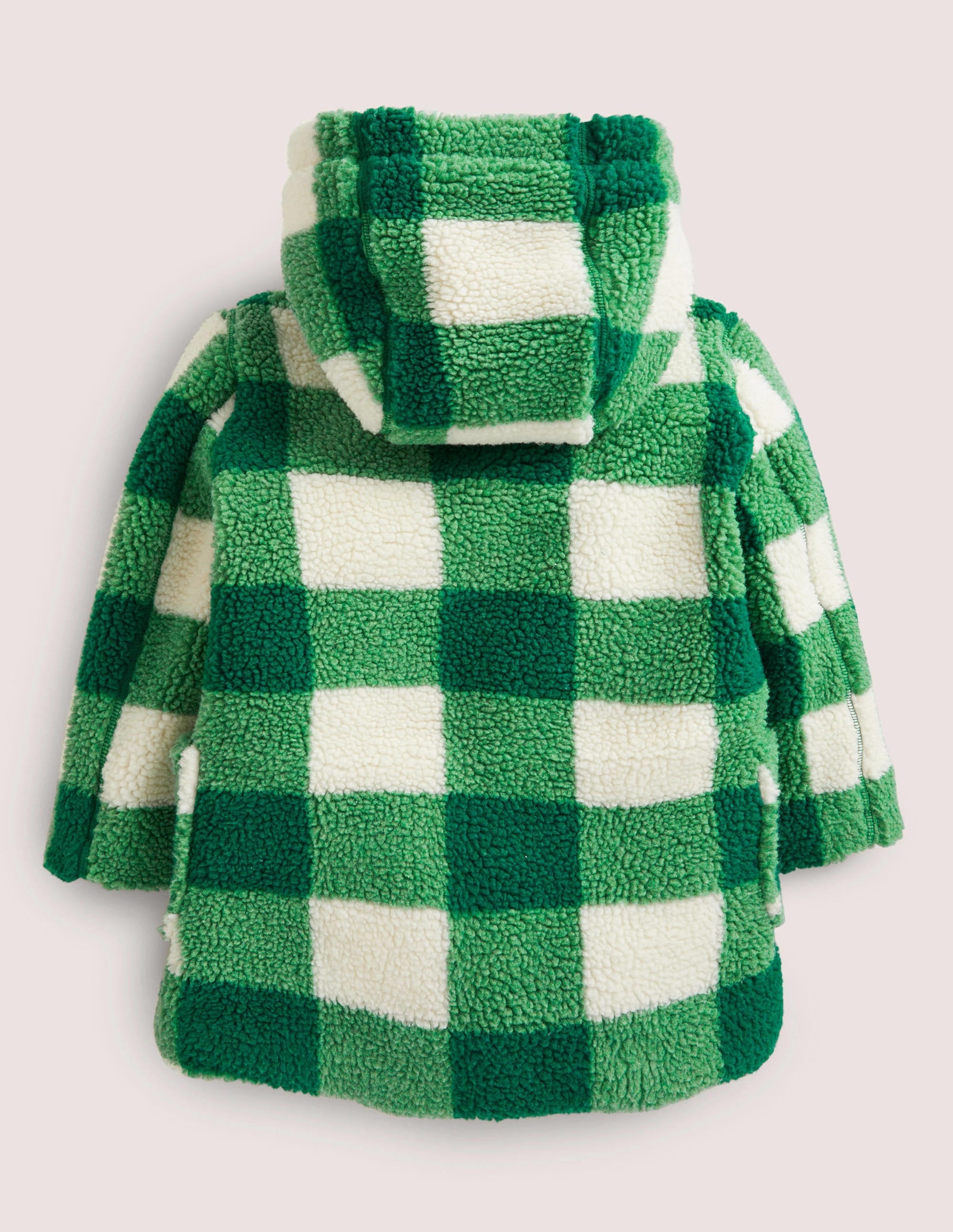 Borg Coat-Green Borg Gingham - Image 2