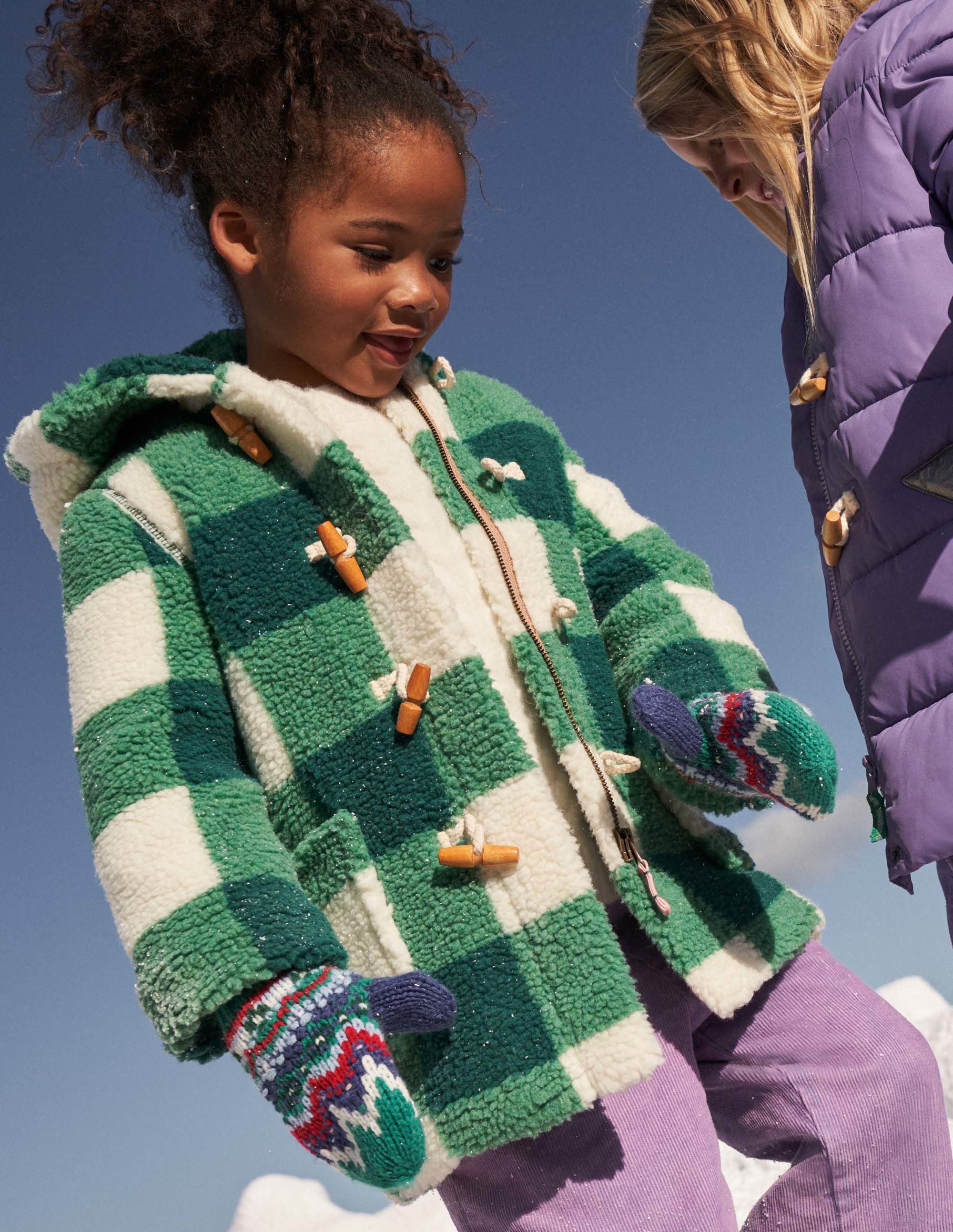 Borg Coat-Green Borg Gingham - Image 9