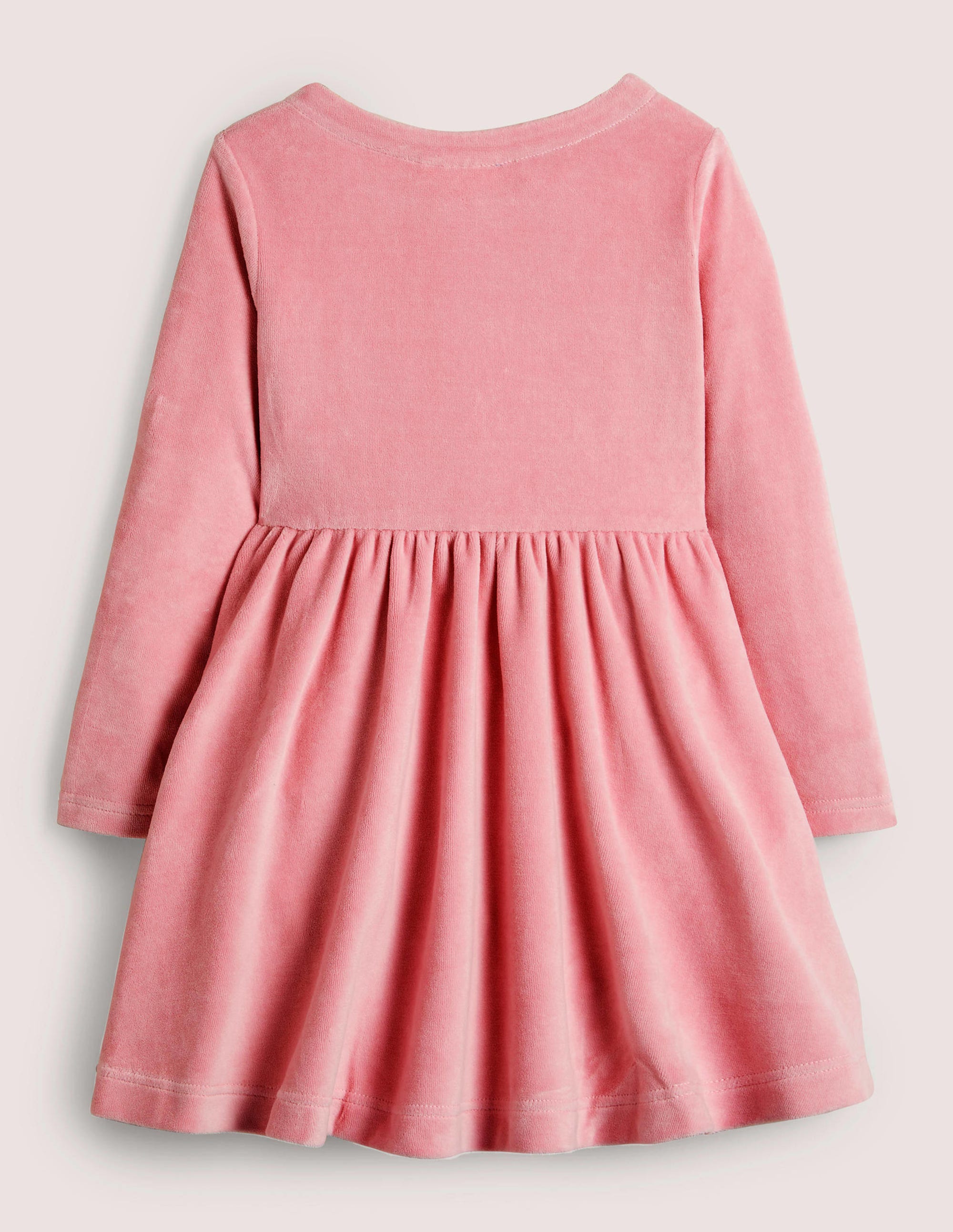Twirly Velour Appliqué Dress-Cameo Pink Bunny - Image 2