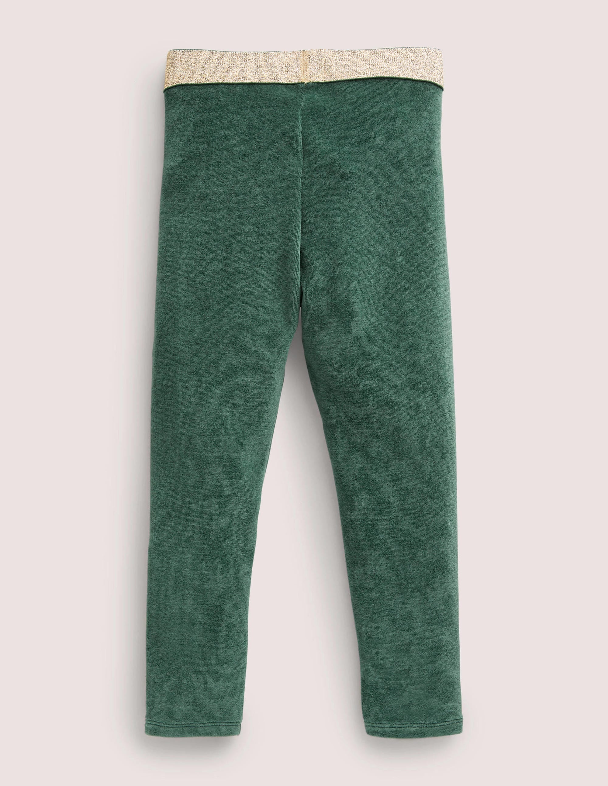 Sparkle Waist Velvet Leggings-Trekking Green - Image 2