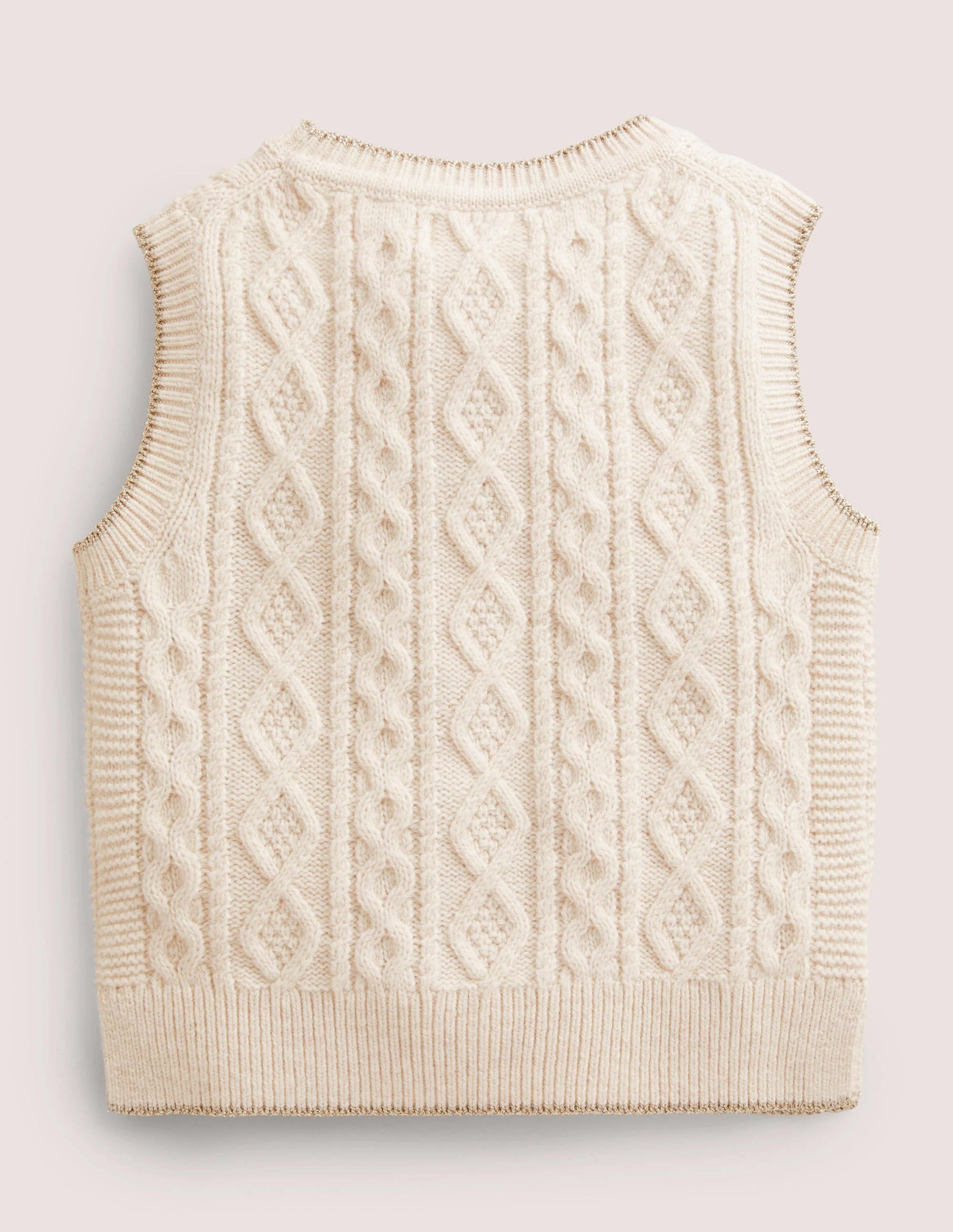 Knitted Tank Top-Ecru Marl-2