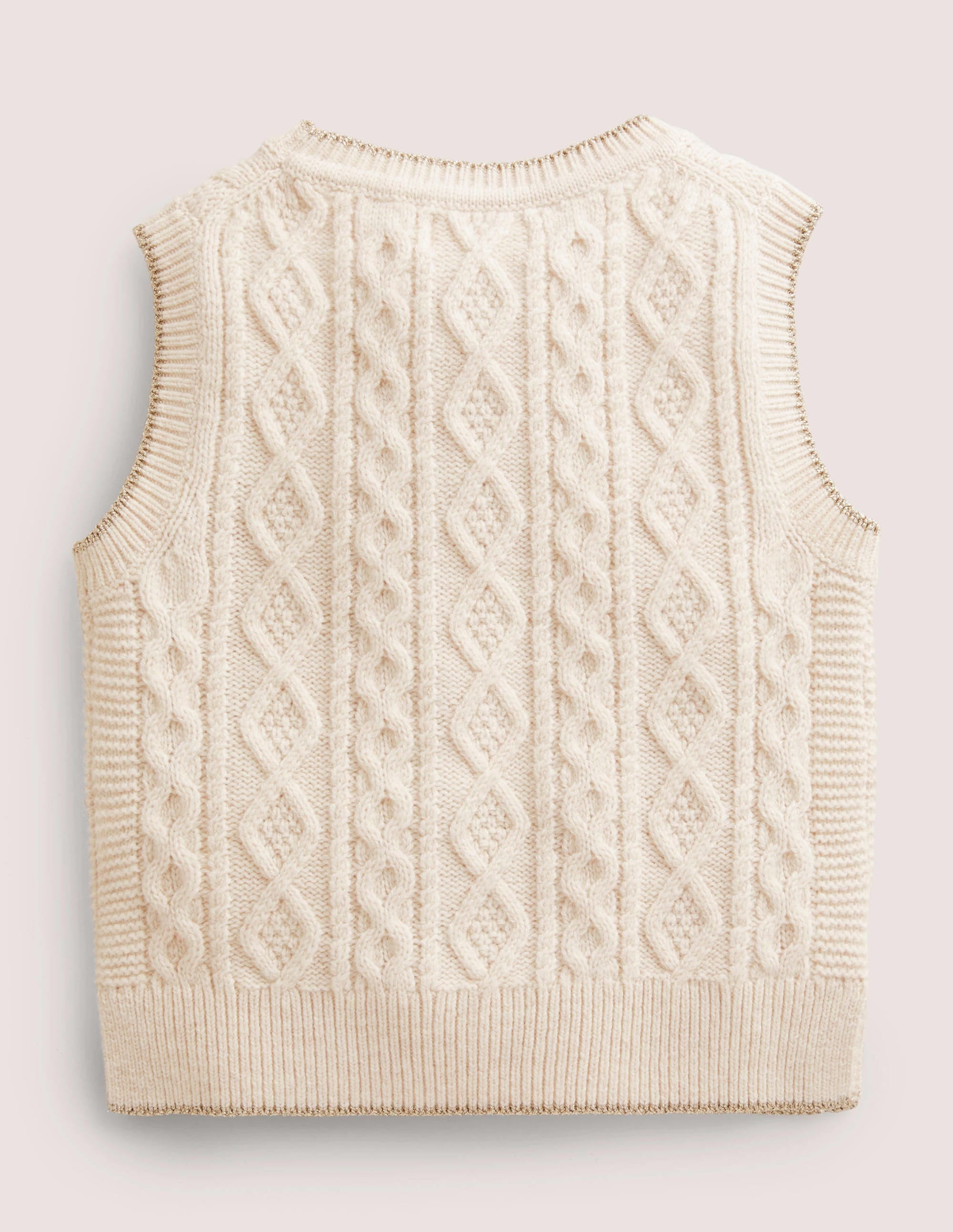 Knitted Tank Top-Ecru Marl - Image 2