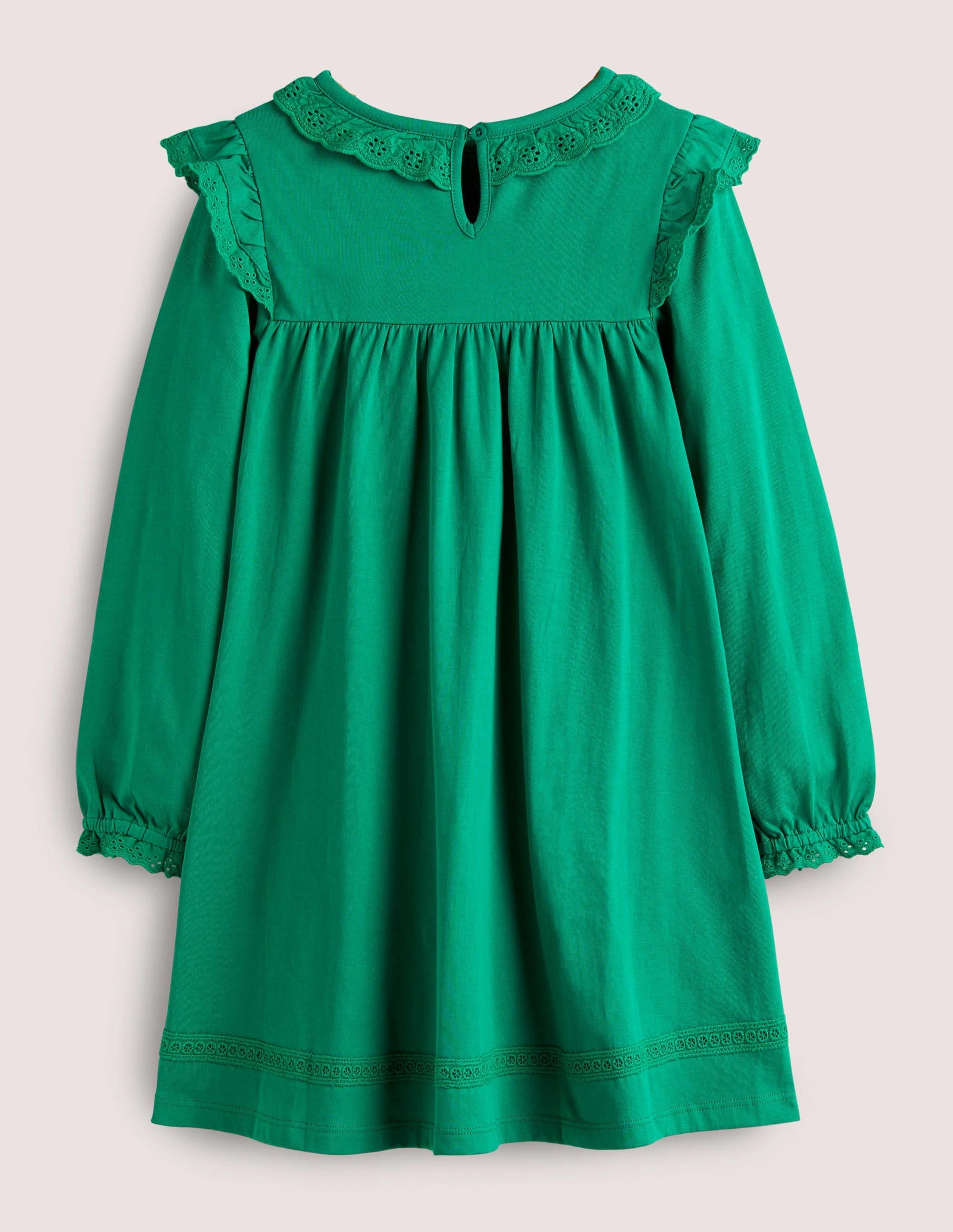 Broderie Frill Dress-Shady Glade Green - Image 2