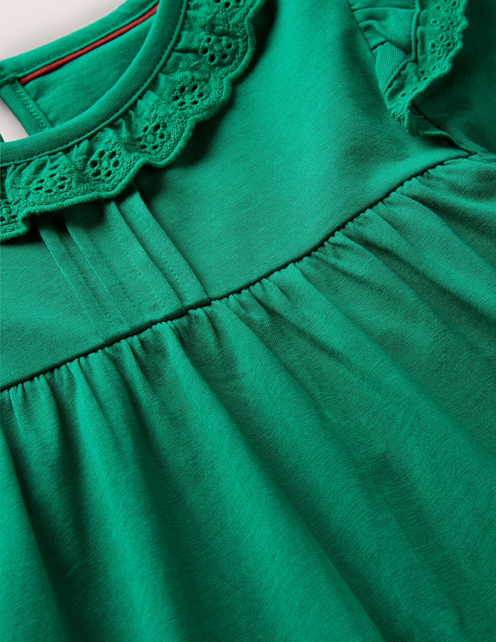 Broderie Frill Dress-Shady Glade Green - Image 3