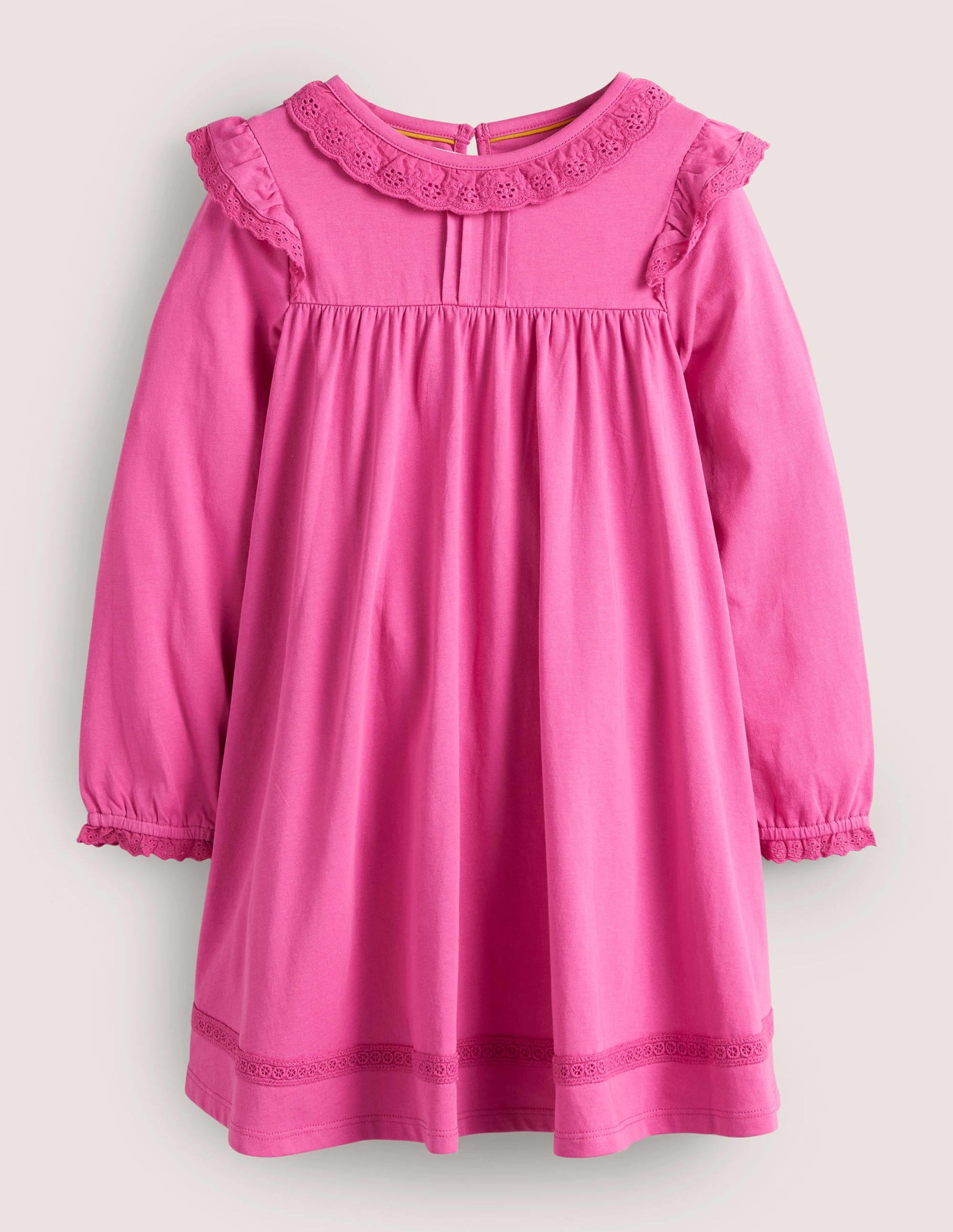 Broderie Frill Dress-Tickled Pink-1