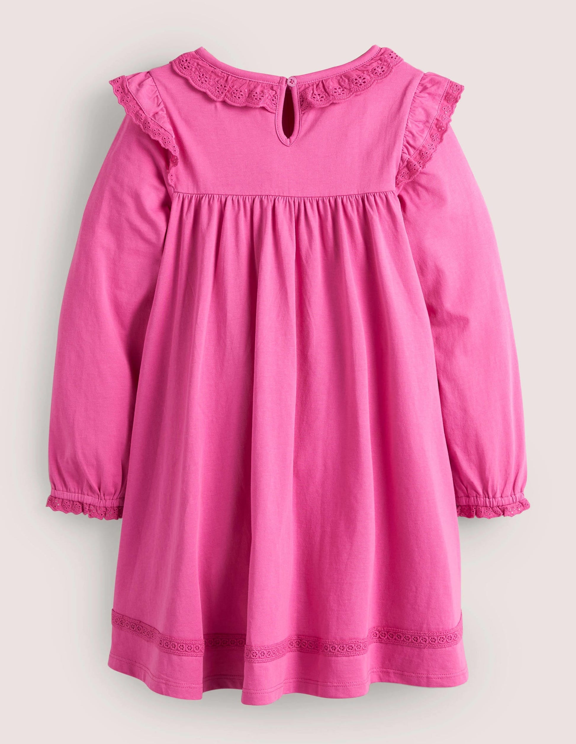 Broderie Frill Dress-Tickled Pink-2