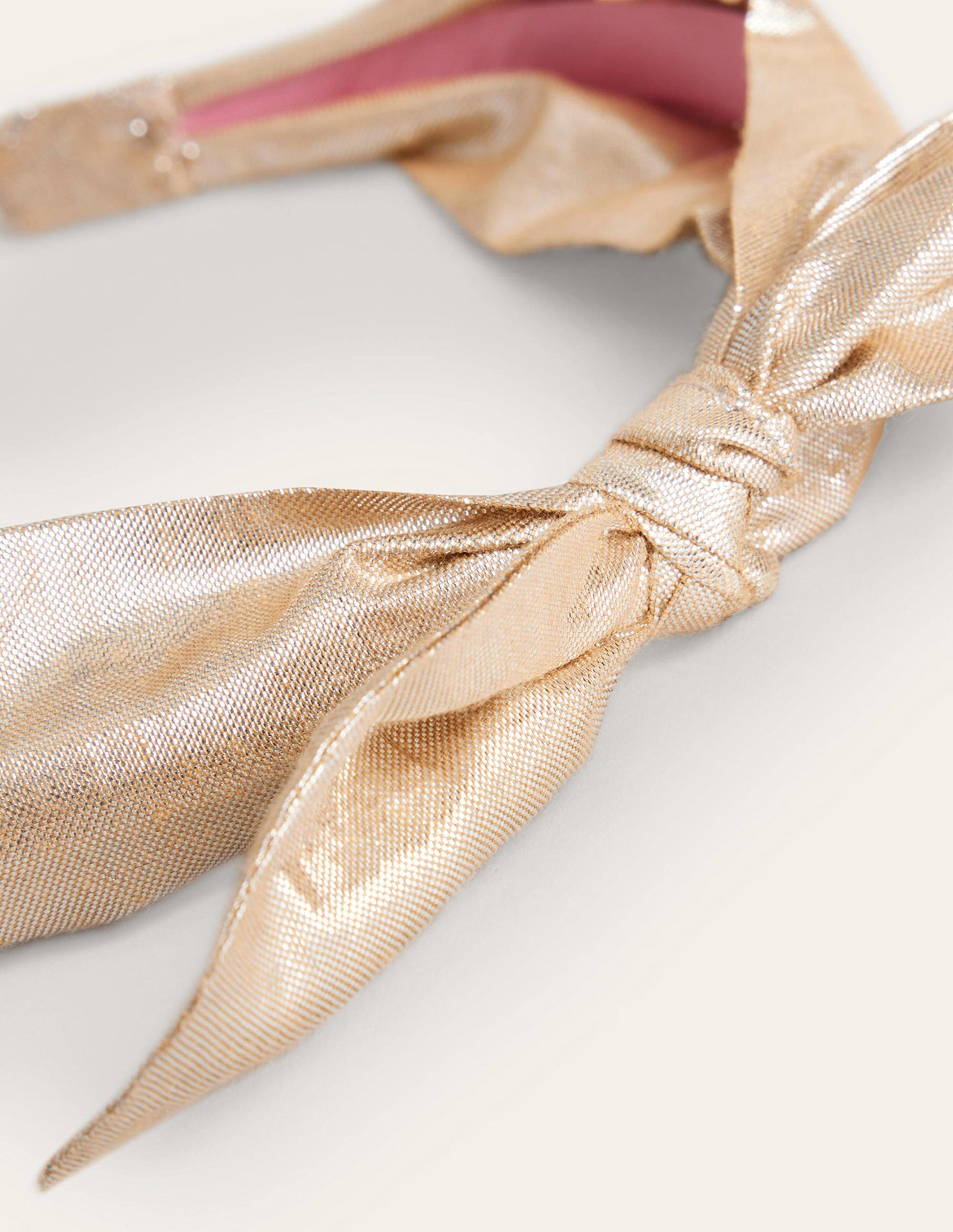 Knot Bow Headband-Gold-2