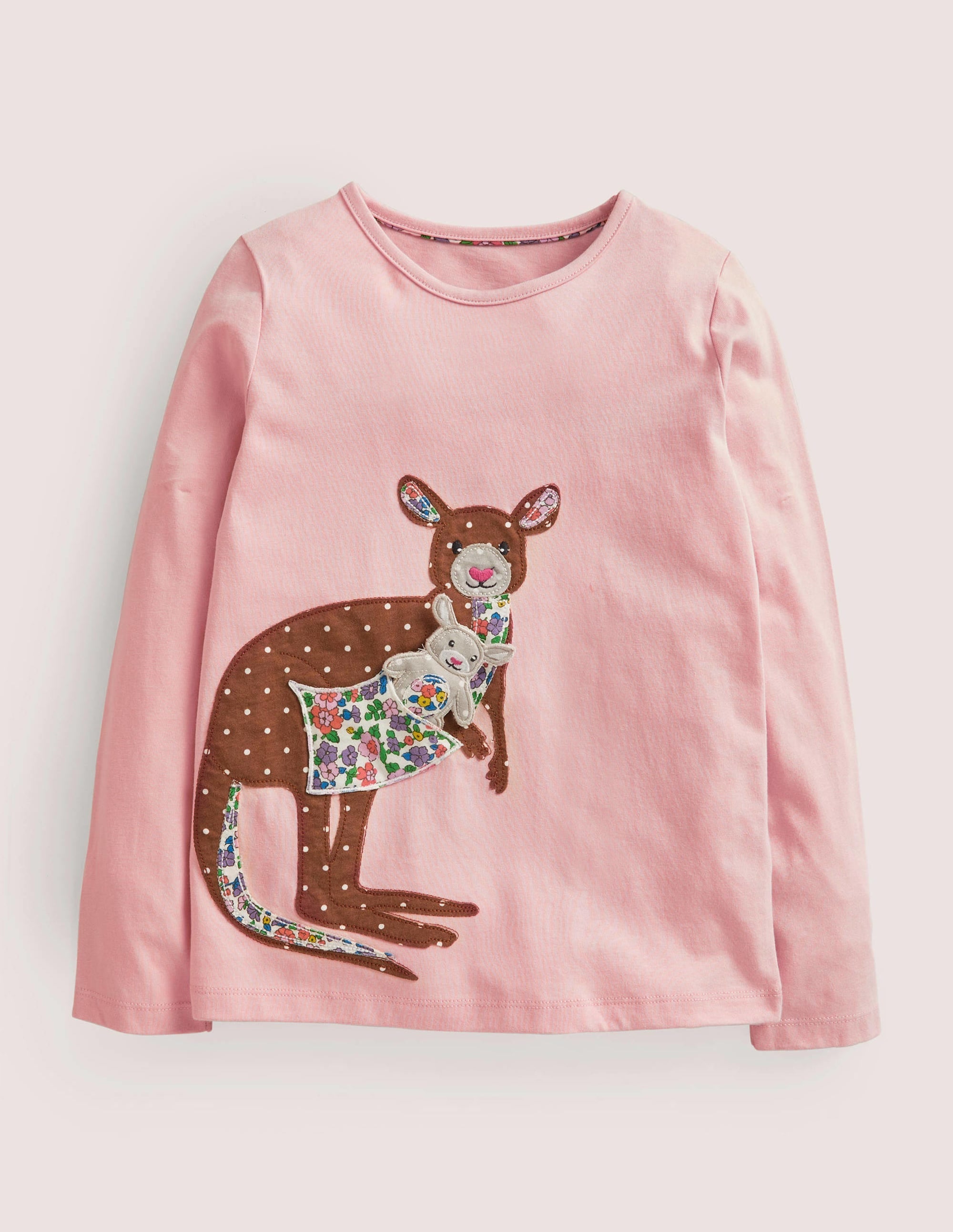 Appliqué Pop Out T-shirt-Provence Dusty Pink Kangaroo - Image 1