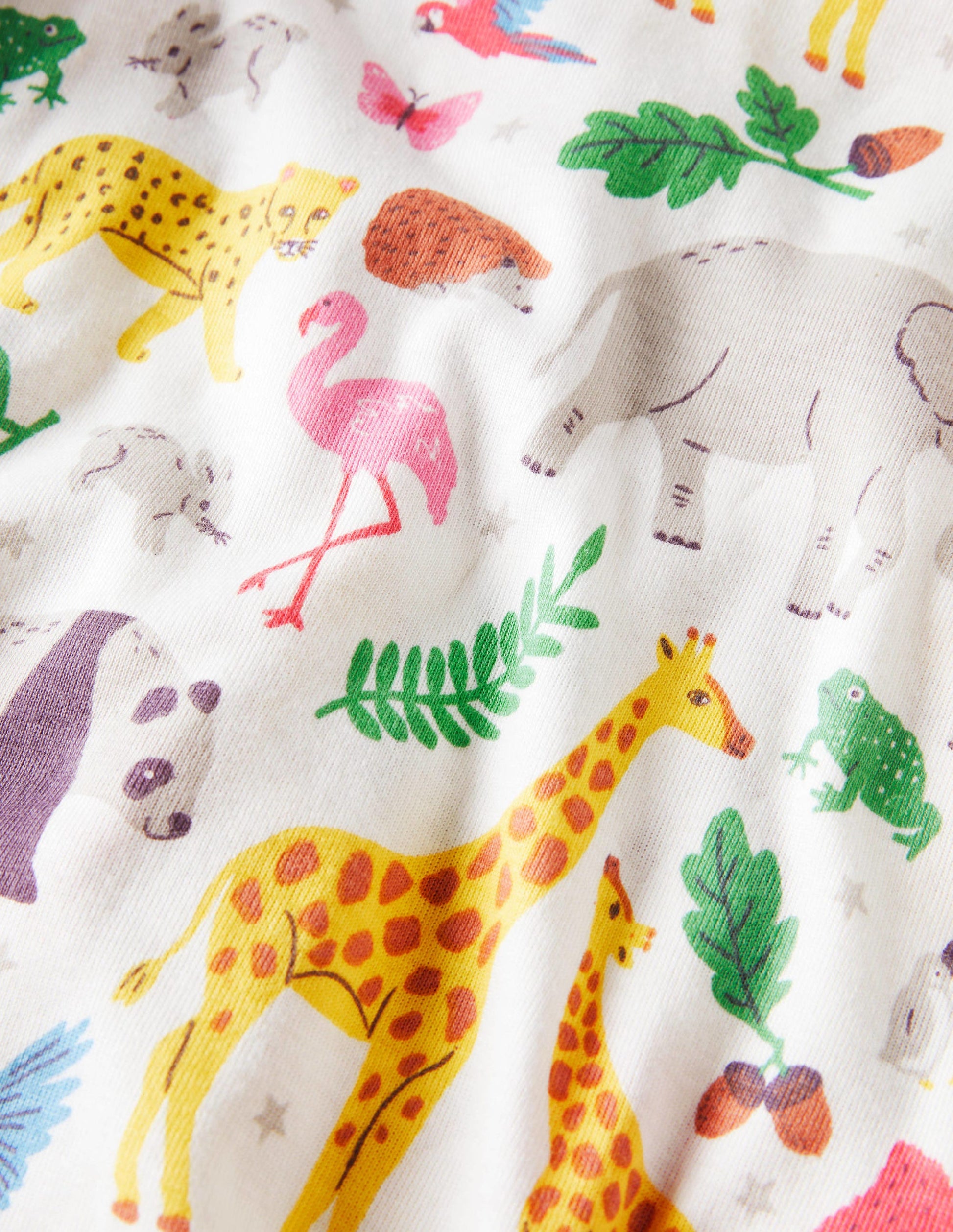 Snug Long John Pyjamas-Multi Global Animals-3