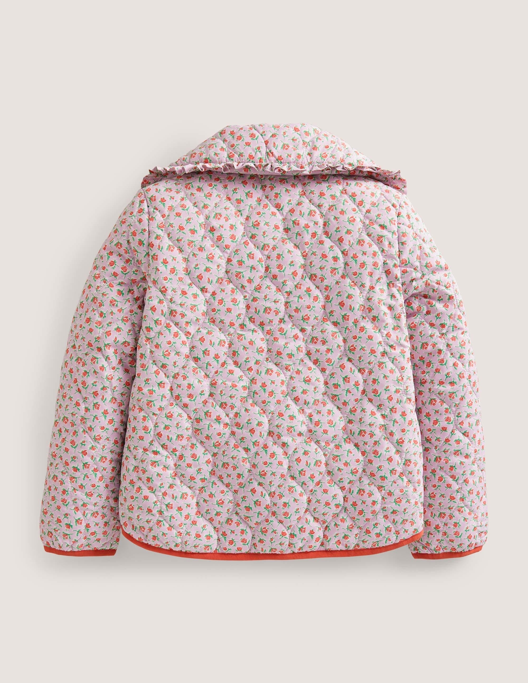 Quilted Collar Jacket-Lilac Pink Vintage Floral - Image 2