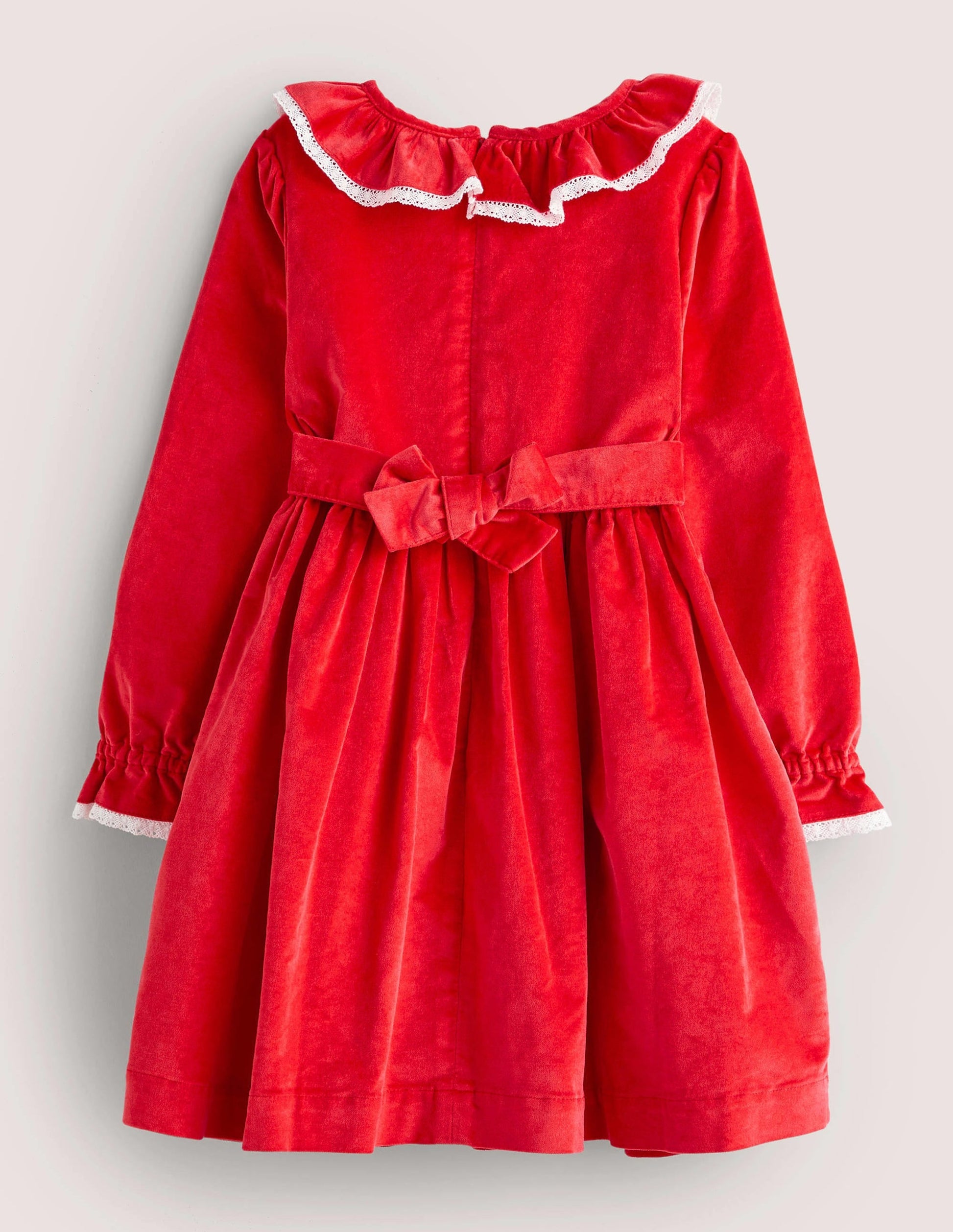Red Embroidered Chrismas Party Dress-Rockabilly Red-2