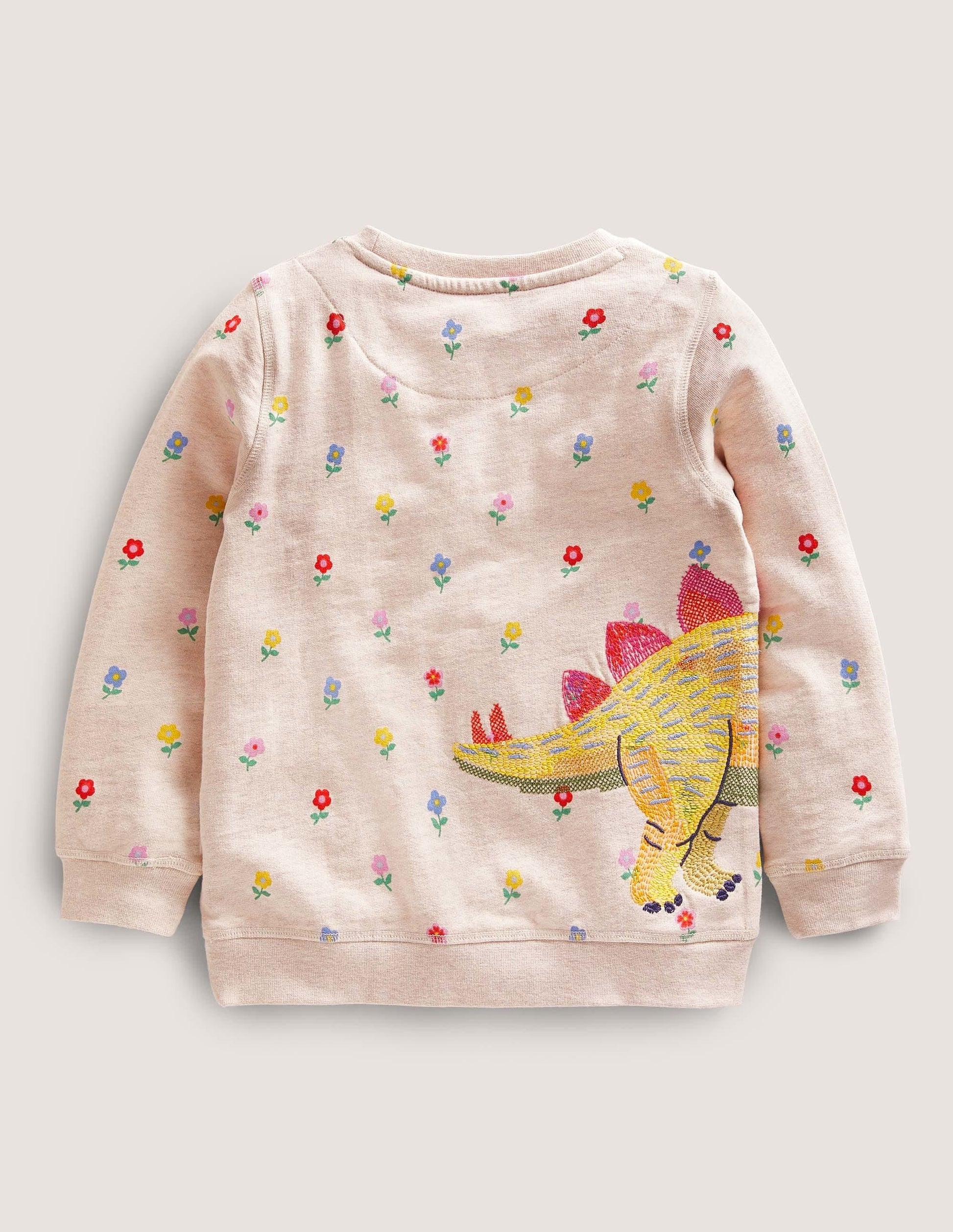 Superstitch Sweatshirt-Oatmeal Marl Dinosaur-2