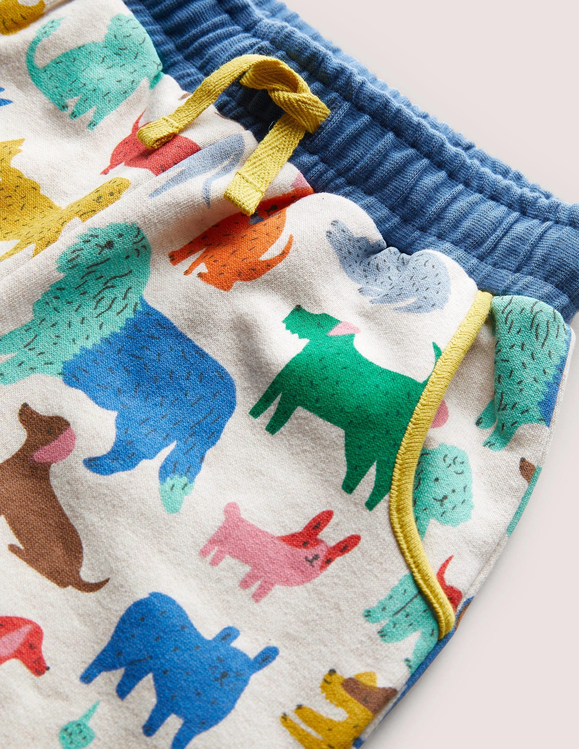 Printed Jogger-Oatmeal Marl Playful Pups - Image 3