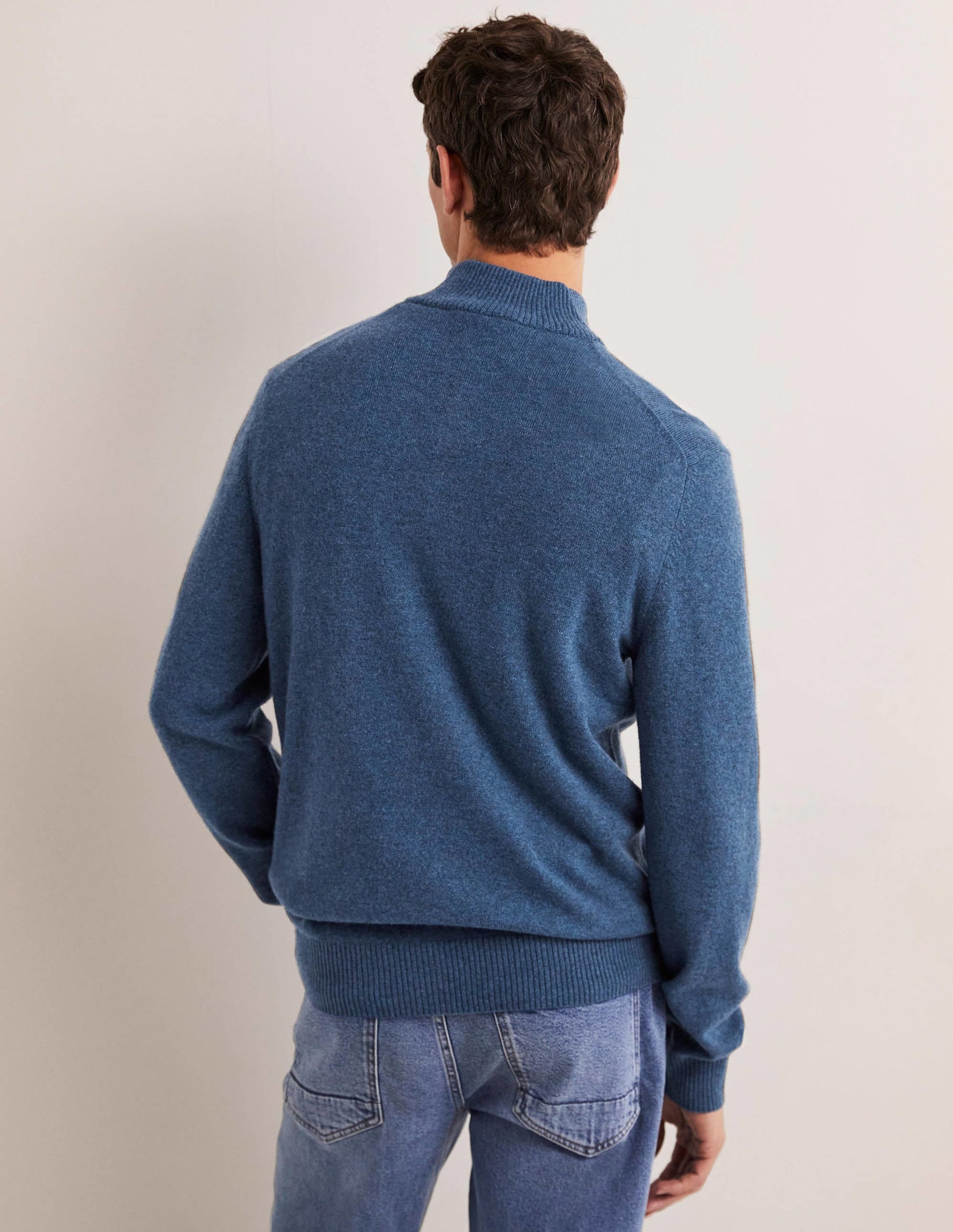 Cashmere Half-Zip Jumper-Blue Ribbon-3