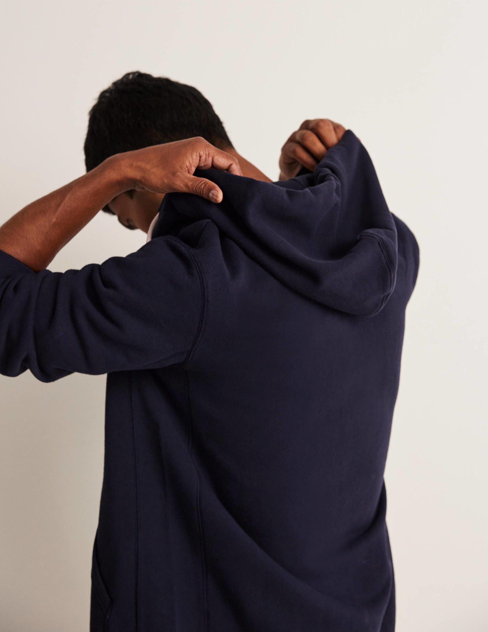 Irvine Zip Up Hoodie-Navy - Image 5