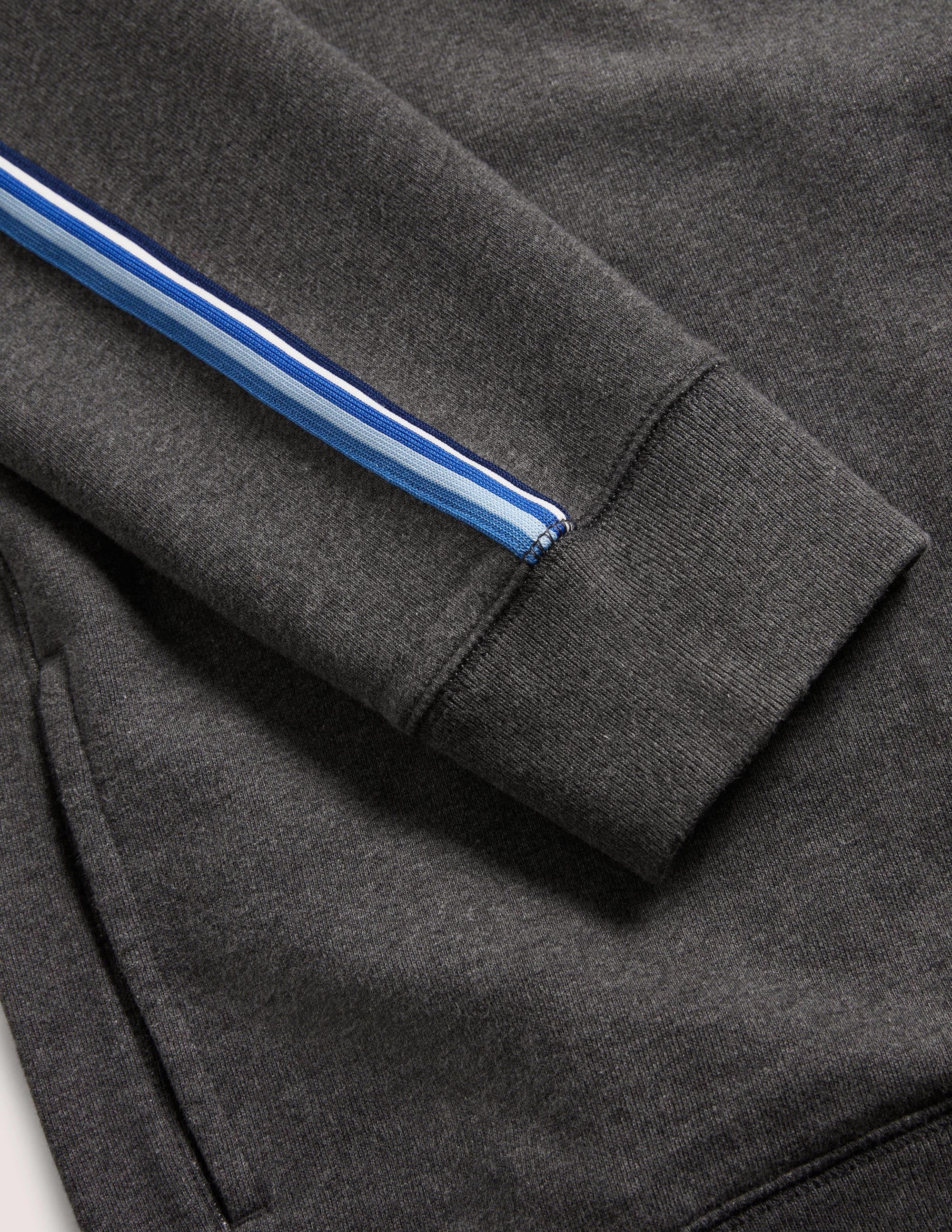Irvine Hoodie-Charcoal Marl Multi Stripe - Image 5