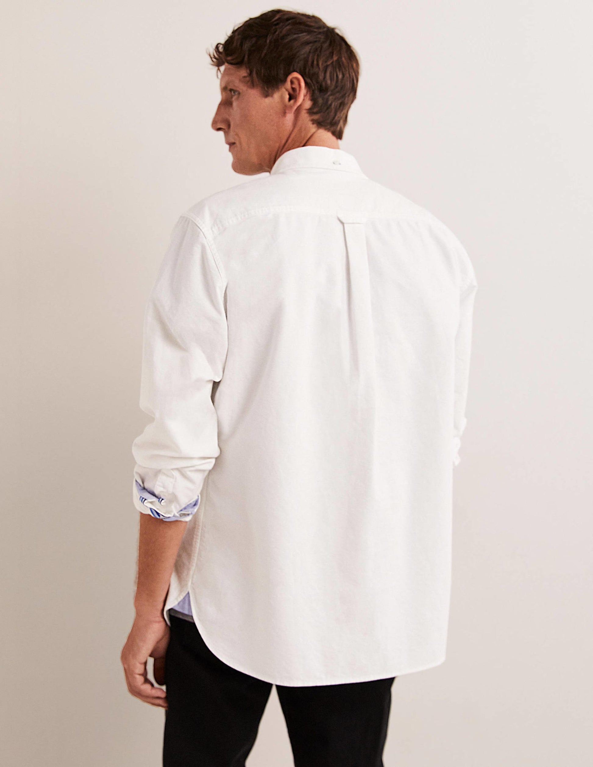 Slim Fit Oxford Shirt-White-3