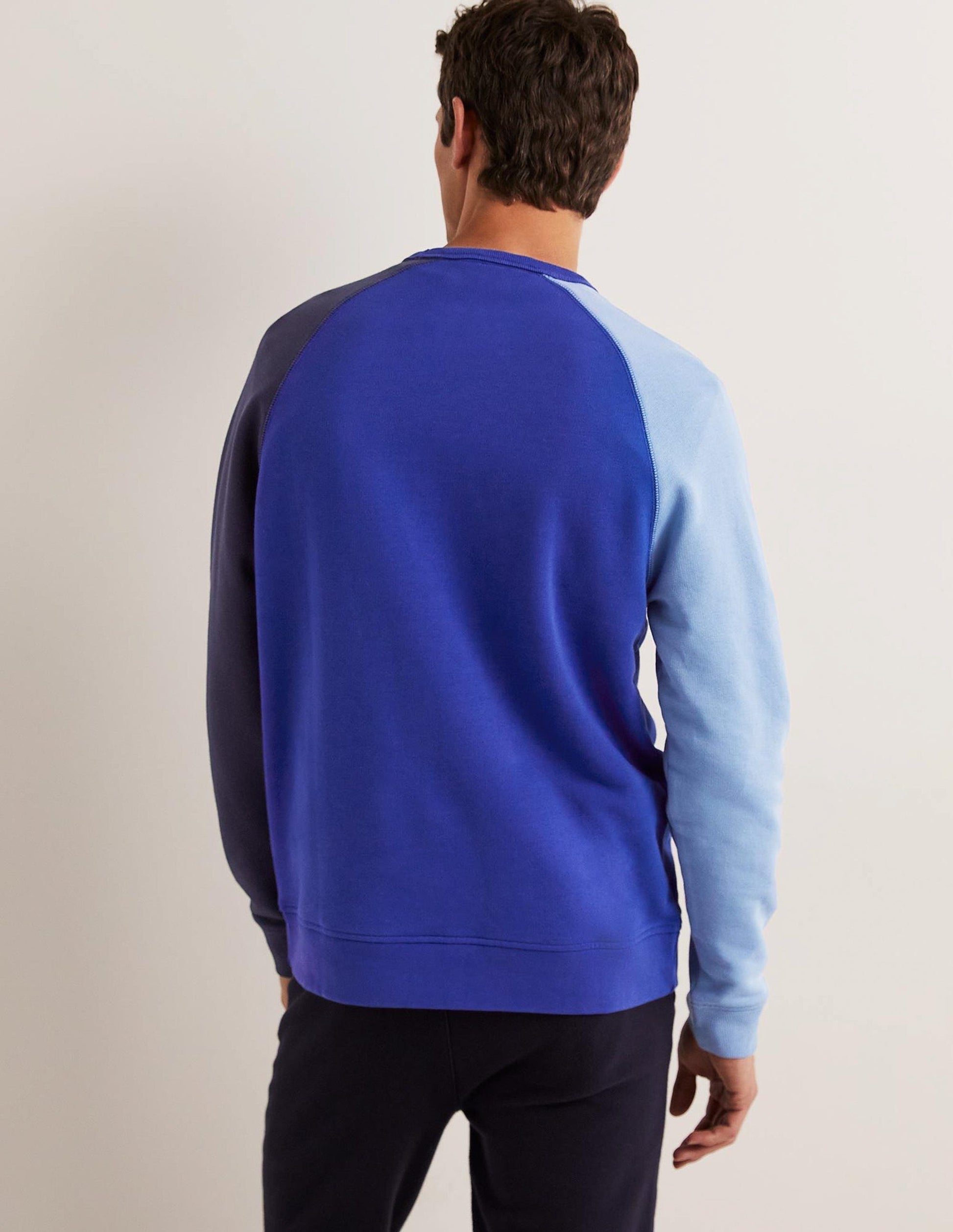Raglan Sweatshirt-Blue Colourblock-3