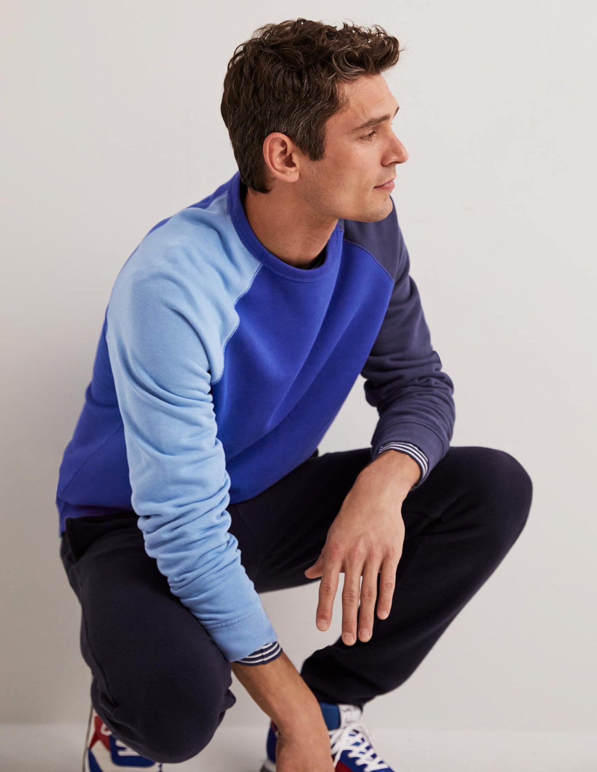 Raglan Sweatshirt-Blue Colourblock-4